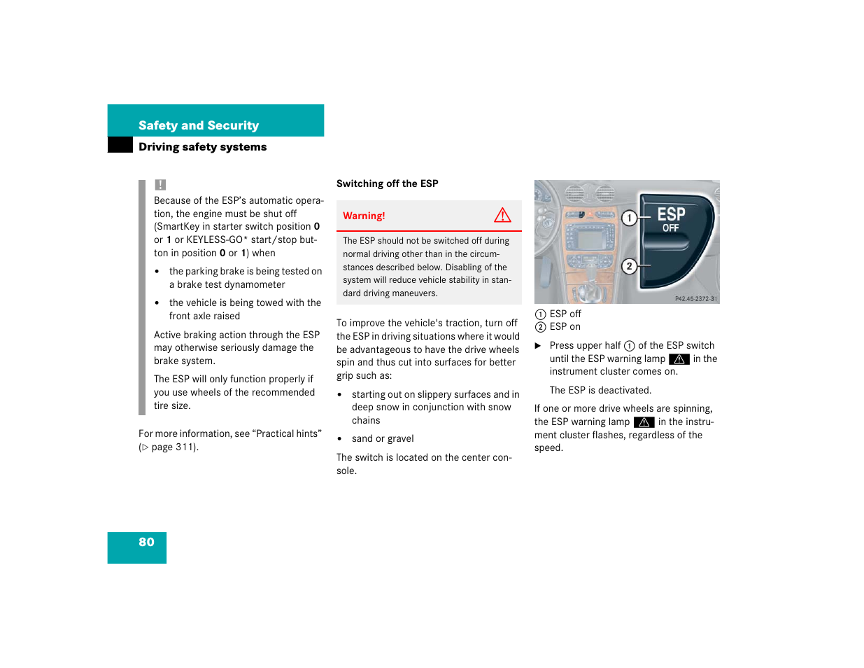 Mercedes-Benz 2004 CLK 500 User Manual | Page 80 / 464