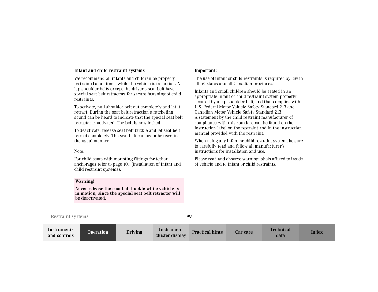 Mercedes-Benz 2002 S 500 User Manual | Page 102 / 430