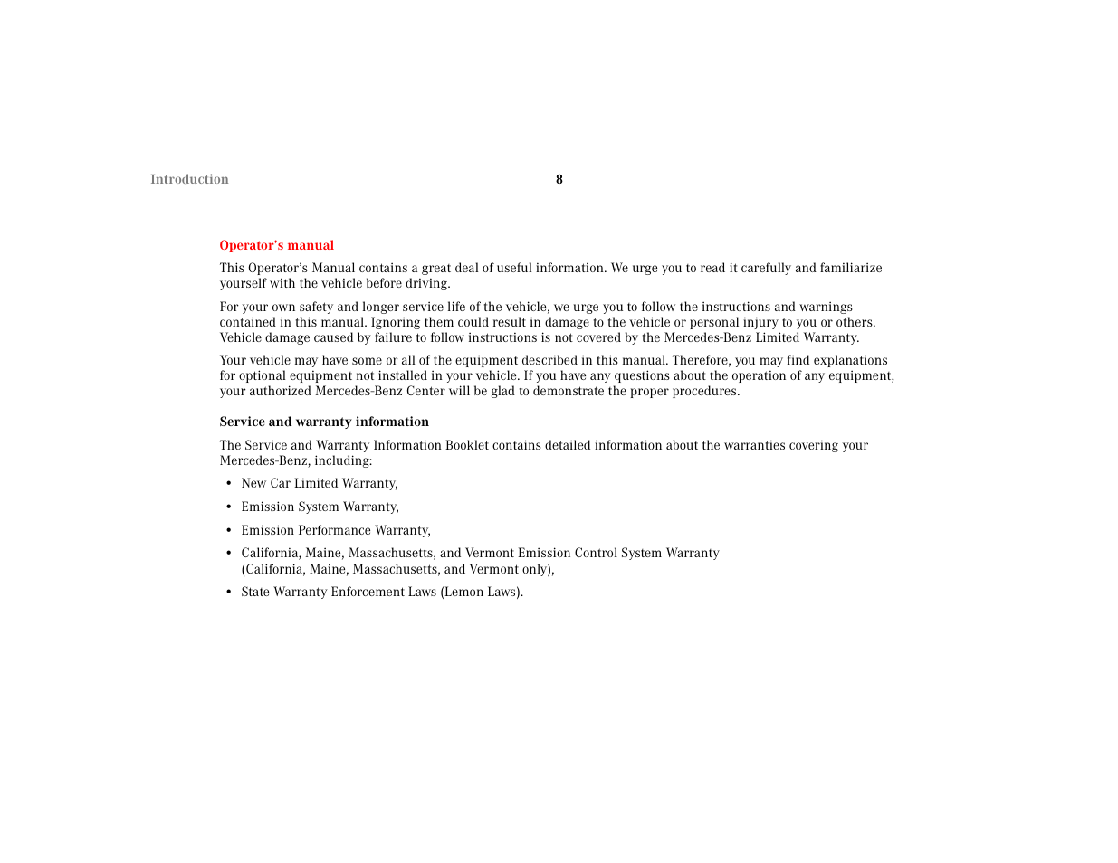 Mercedes-Benz 2002 S 500 User Manual | Page 11 / 430