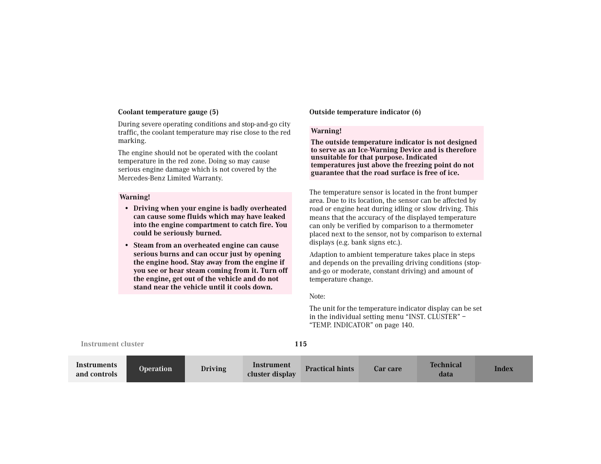 Mercedes-Benz 2002 S 500 User Manual | Page 118 / 430