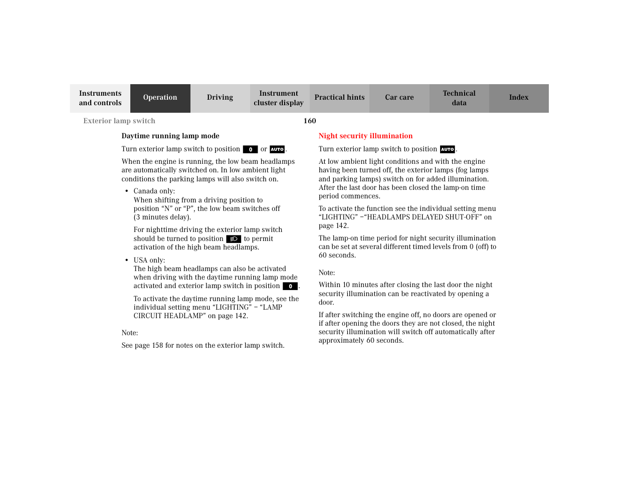 Mercedes-Benz 2002 S 500 User Manual | Page 163 / 430