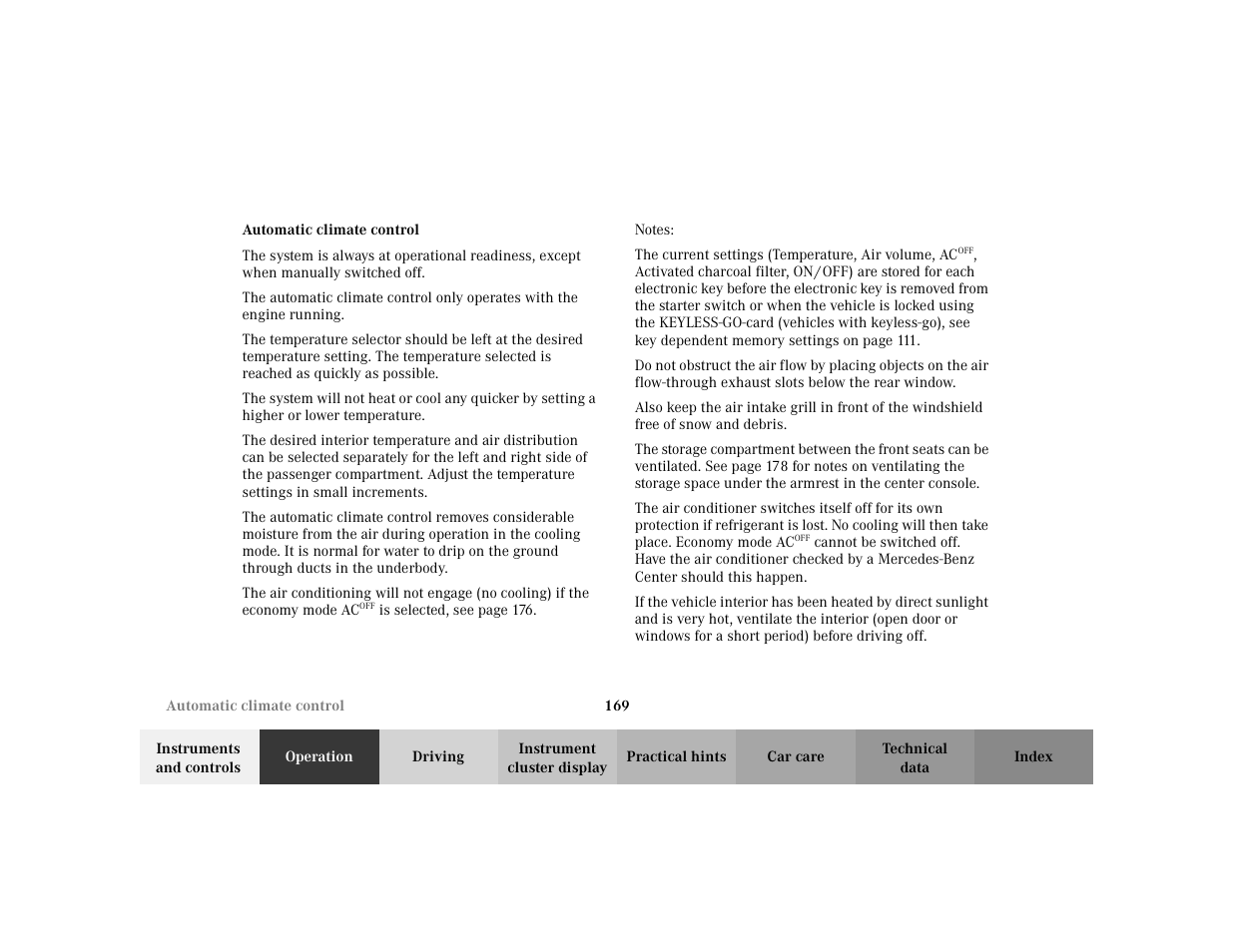 Mercedes-Benz 2002 S 500 User Manual | Page 172 / 430