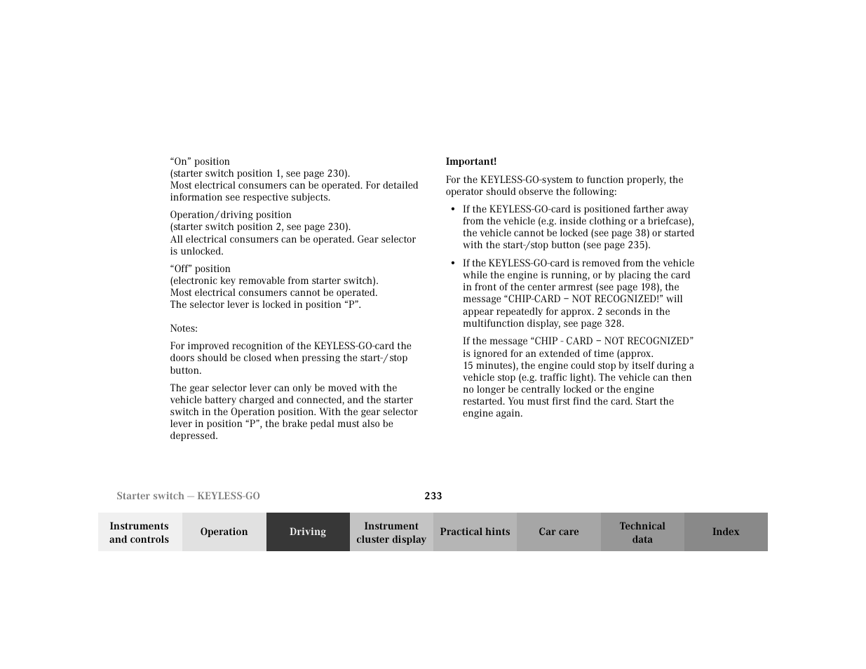 Mercedes-Benz 2002 S 500 User Manual | Page 236 / 430
