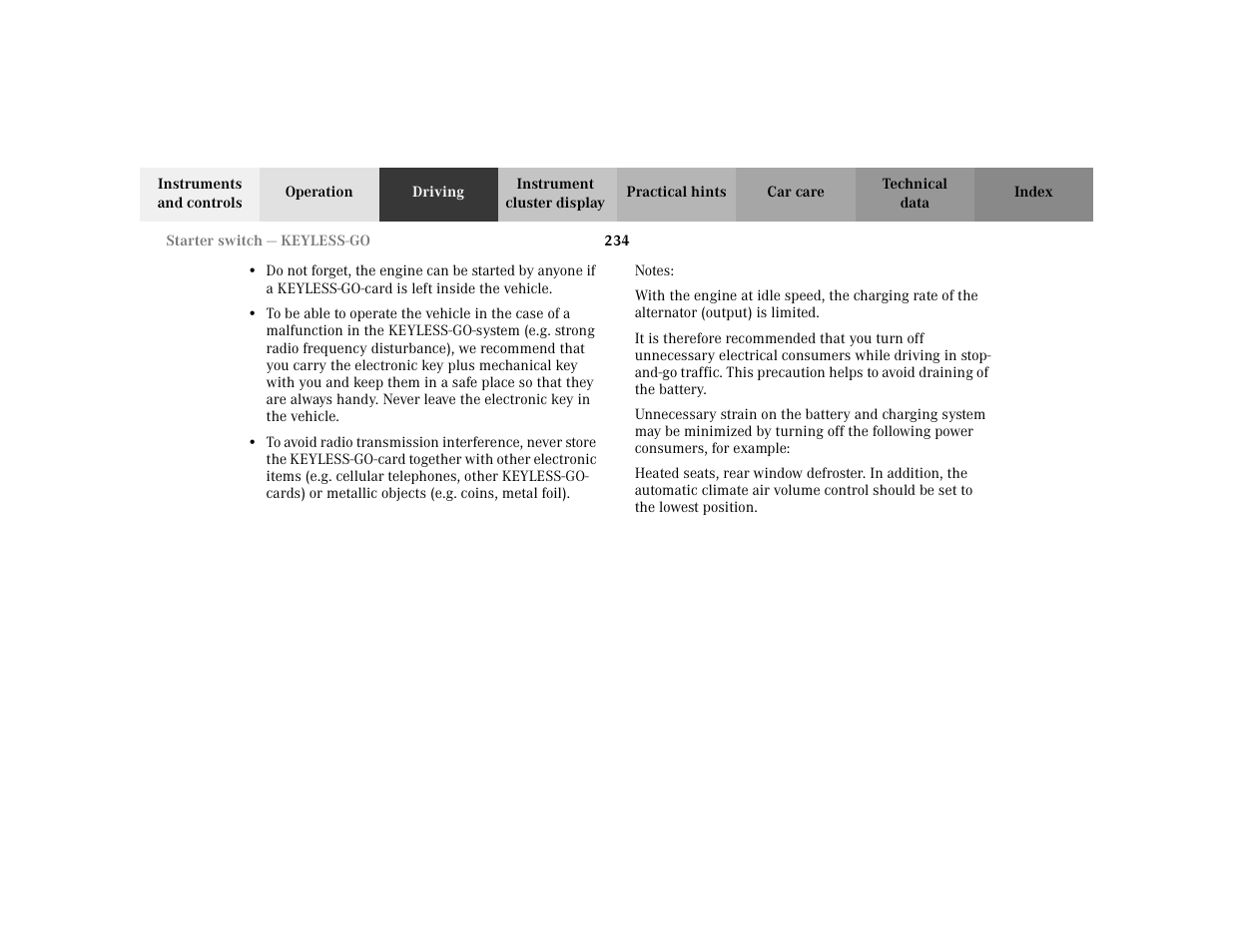 Mercedes-Benz 2002 S 500 User Manual | Page 237 / 430