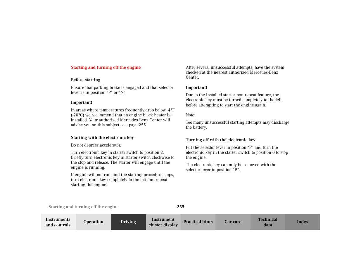 Mercedes-Benz 2002 S 500 User Manual | Page 238 / 430