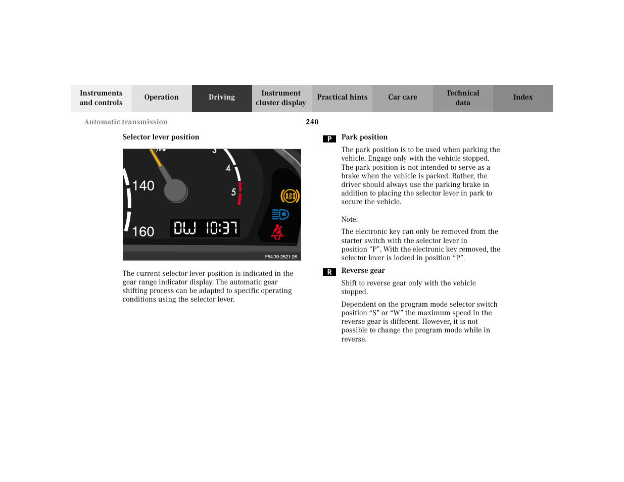 Mercedes-Benz 2002 S 500 User Manual | Page 243 / 430