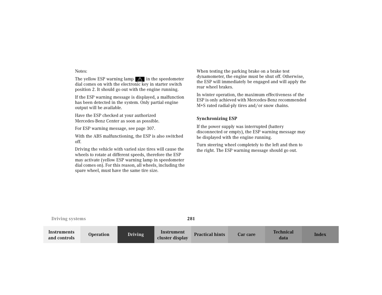 Mercedes-Benz 2002 S 500 User Manual | Page 284 / 430
