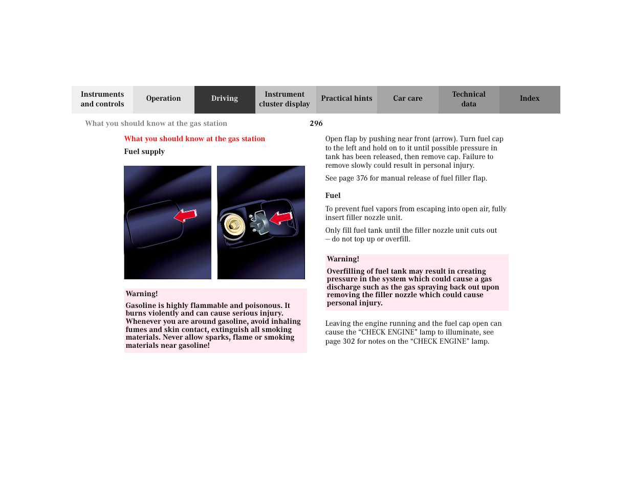 Mercedes-Benz 2002 S 500 User Manual | Page 299 / 430