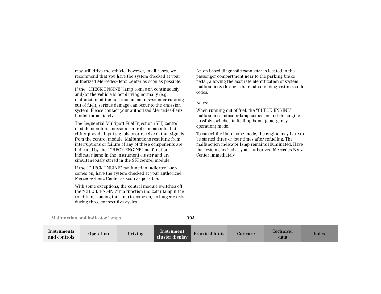 Mercedes-Benz 2002 S 500 User Manual | Page 306 / 430
