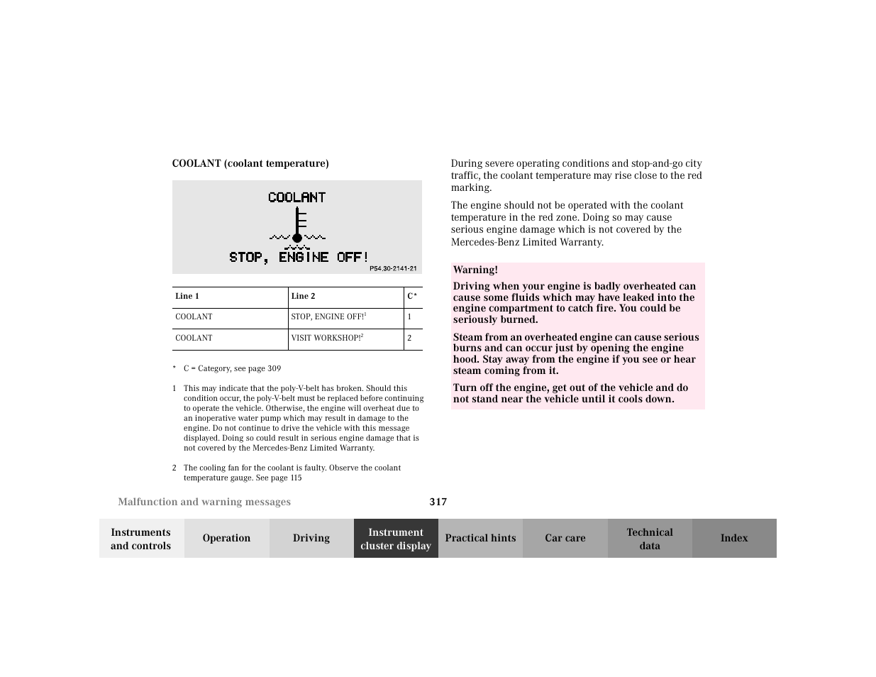 Mercedes-Benz 2002 S 500 User Manual | Page 320 / 430