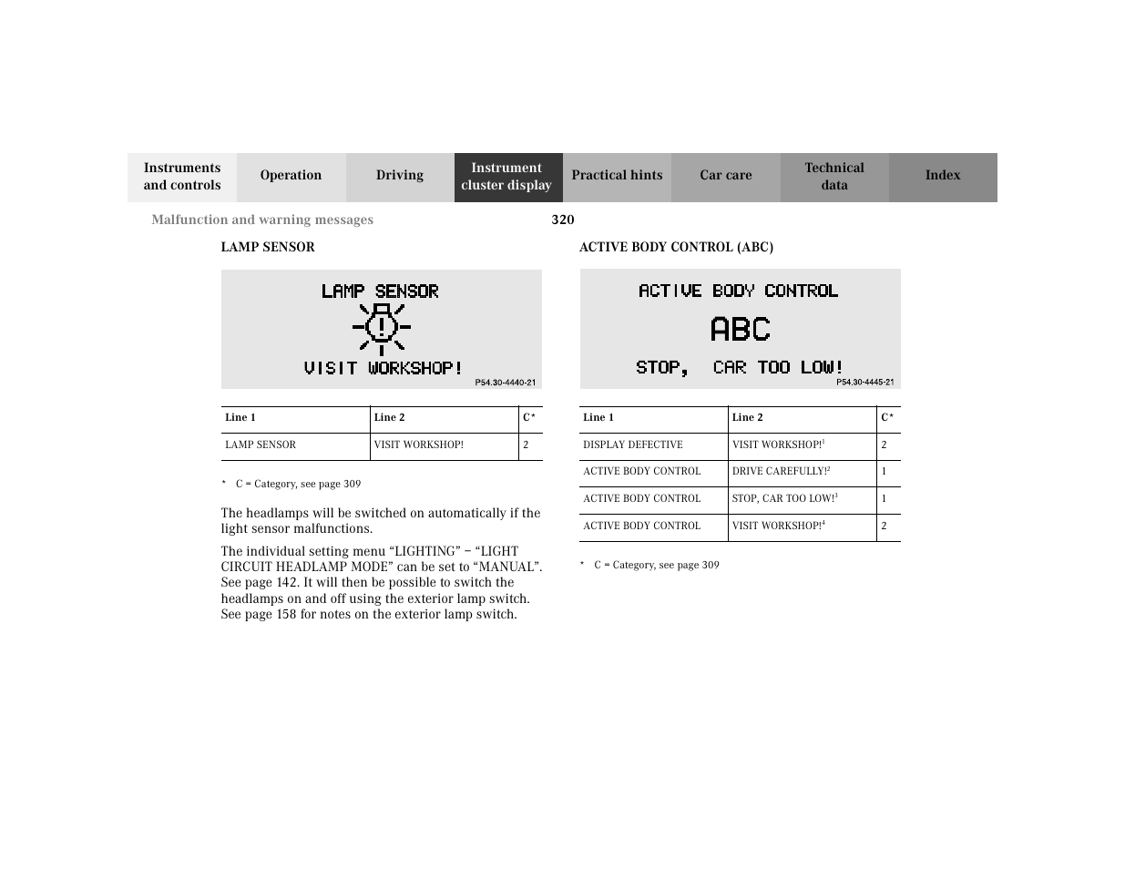Mercedes-Benz 2002 S 500 User Manual | Page 323 / 430