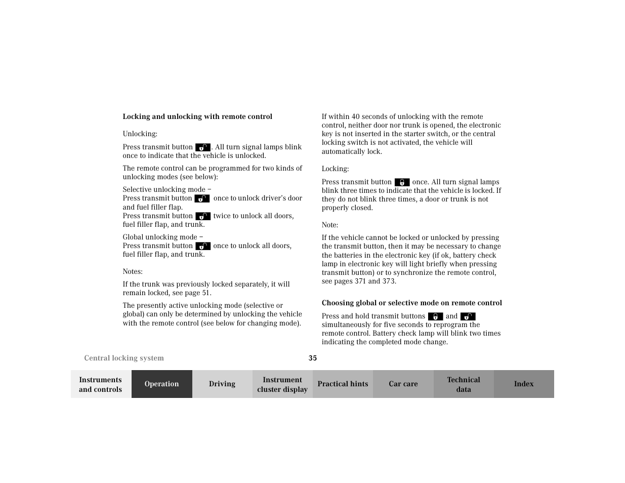 Mercedes-Benz 2002 S 500 User Manual | Page 38 / 430