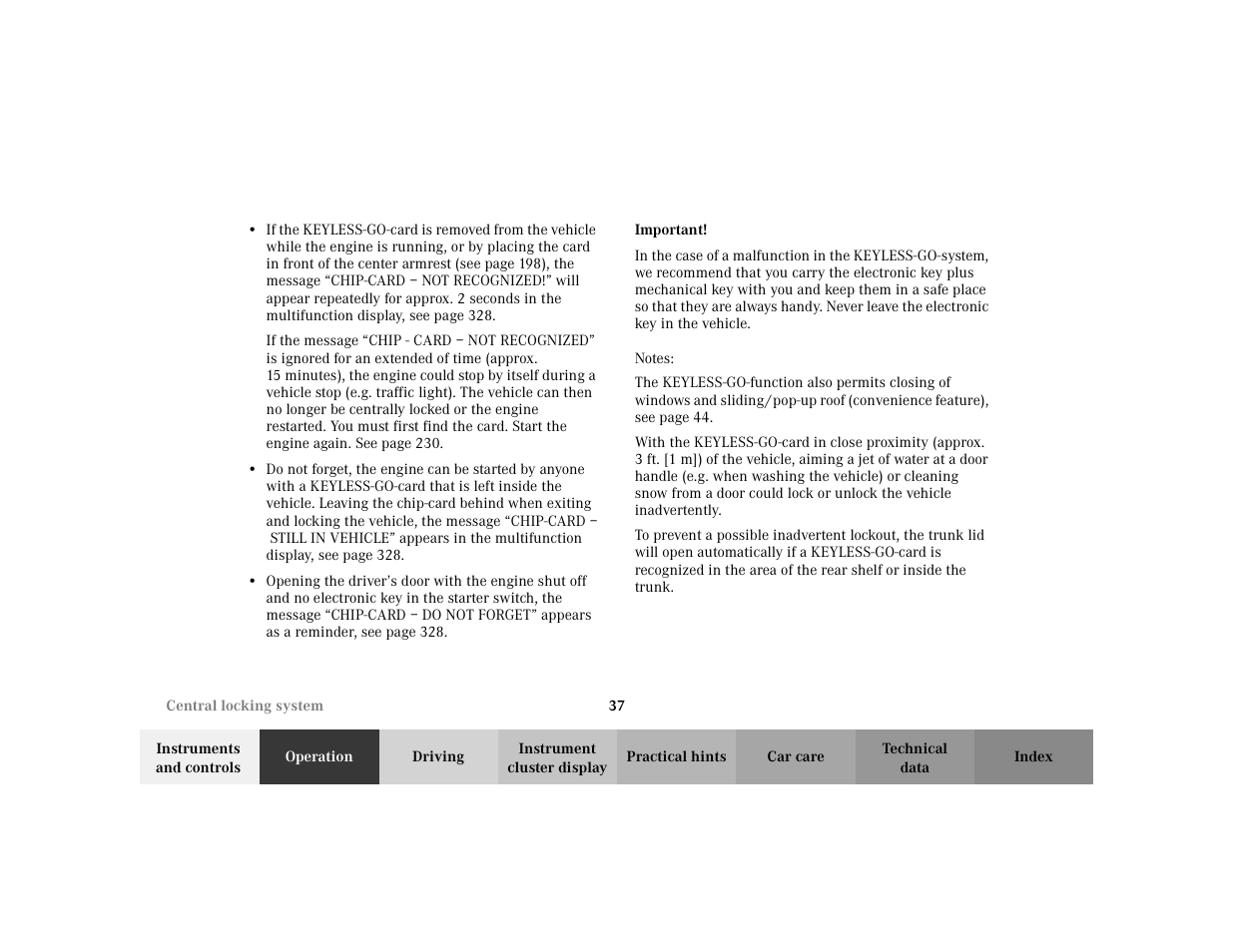 Mercedes-Benz 2002 S 500 User Manual | Page 40 / 430