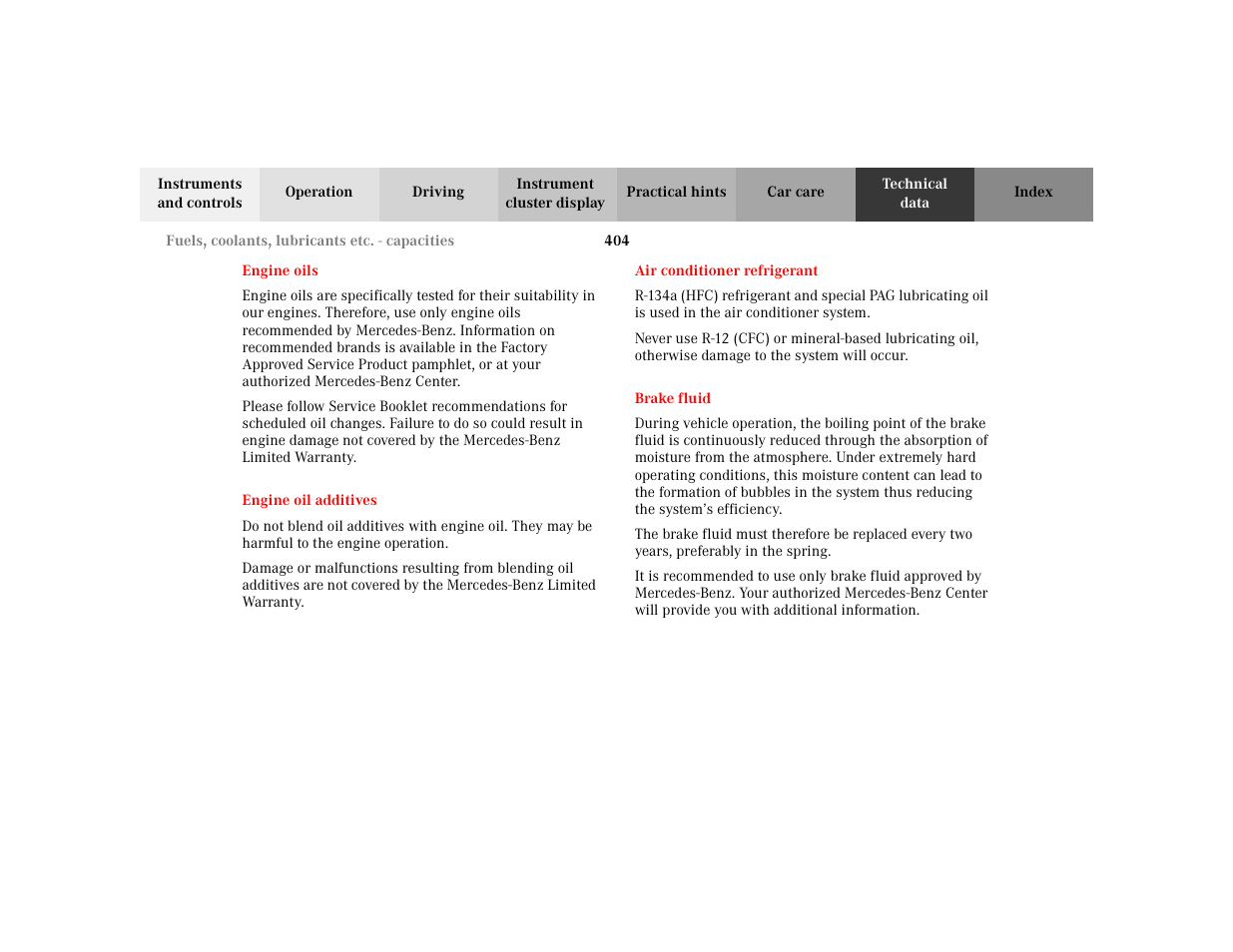 Mercedes-Benz 2002 S 500 User Manual | Page 407 / 430