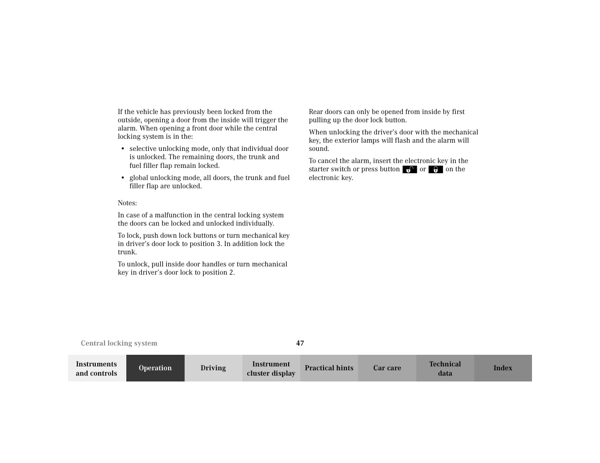 Mercedes-Benz 2002 S 500 User Manual | Page 50 / 430
