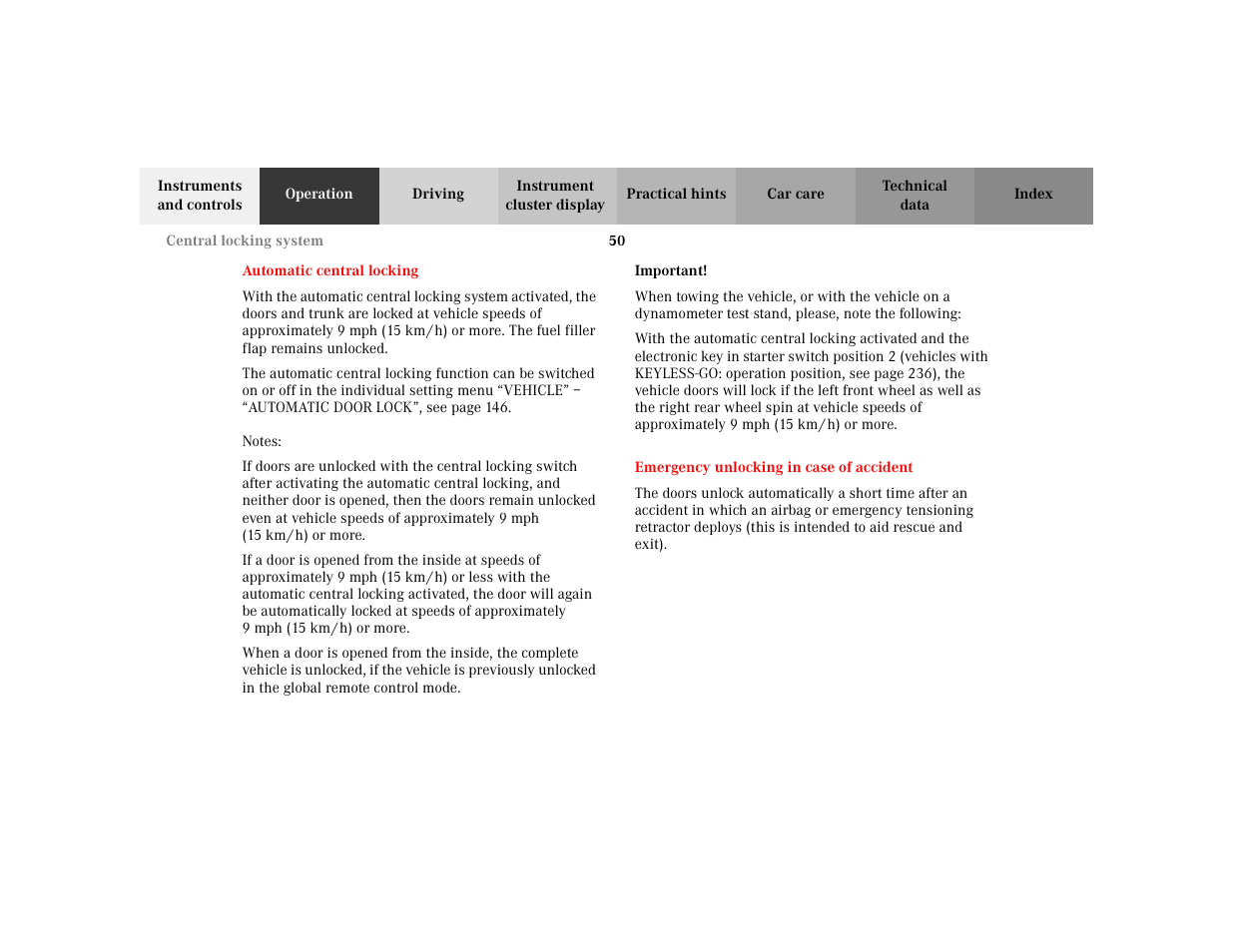 Mercedes-Benz 2002 S 500 User Manual | Page 53 / 430