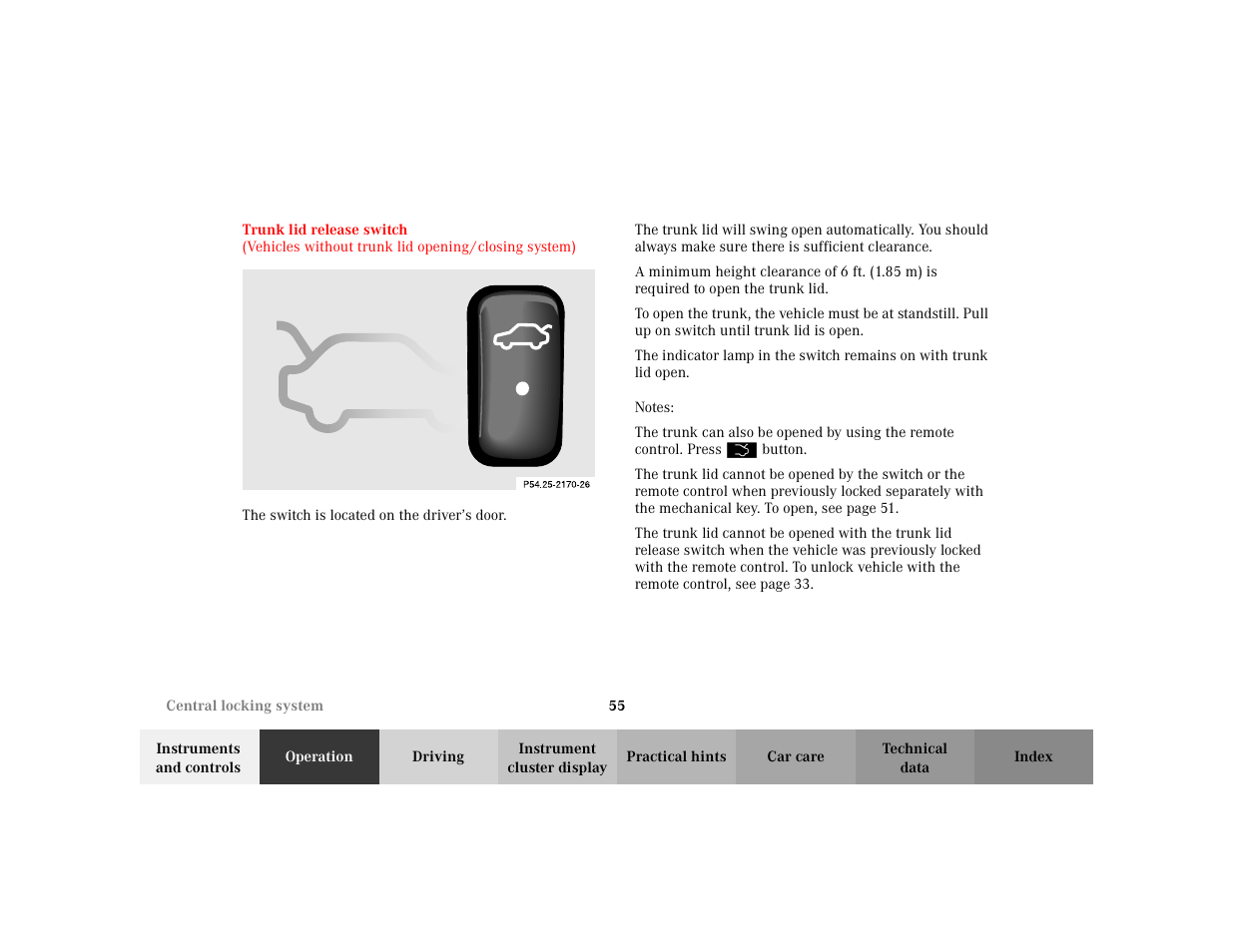 Mercedes-Benz 2002 S 500 User Manual | Page 58 / 430