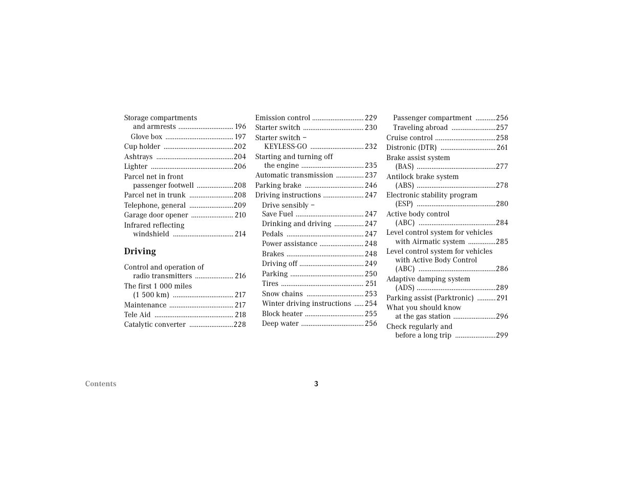 Mercedes-Benz 2002 S 500 User Manual | Page 6 / 430