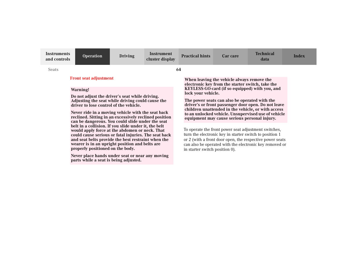 Mercedes-Benz 2002 S 500 User Manual | Page 67 / 430