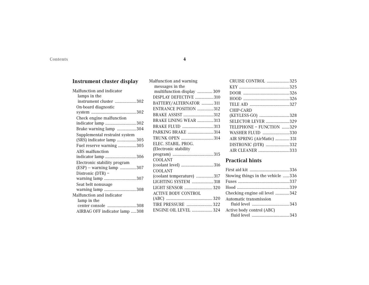 Mercedes-Benz 2002 S 500 User Manual | Page 7 / 430