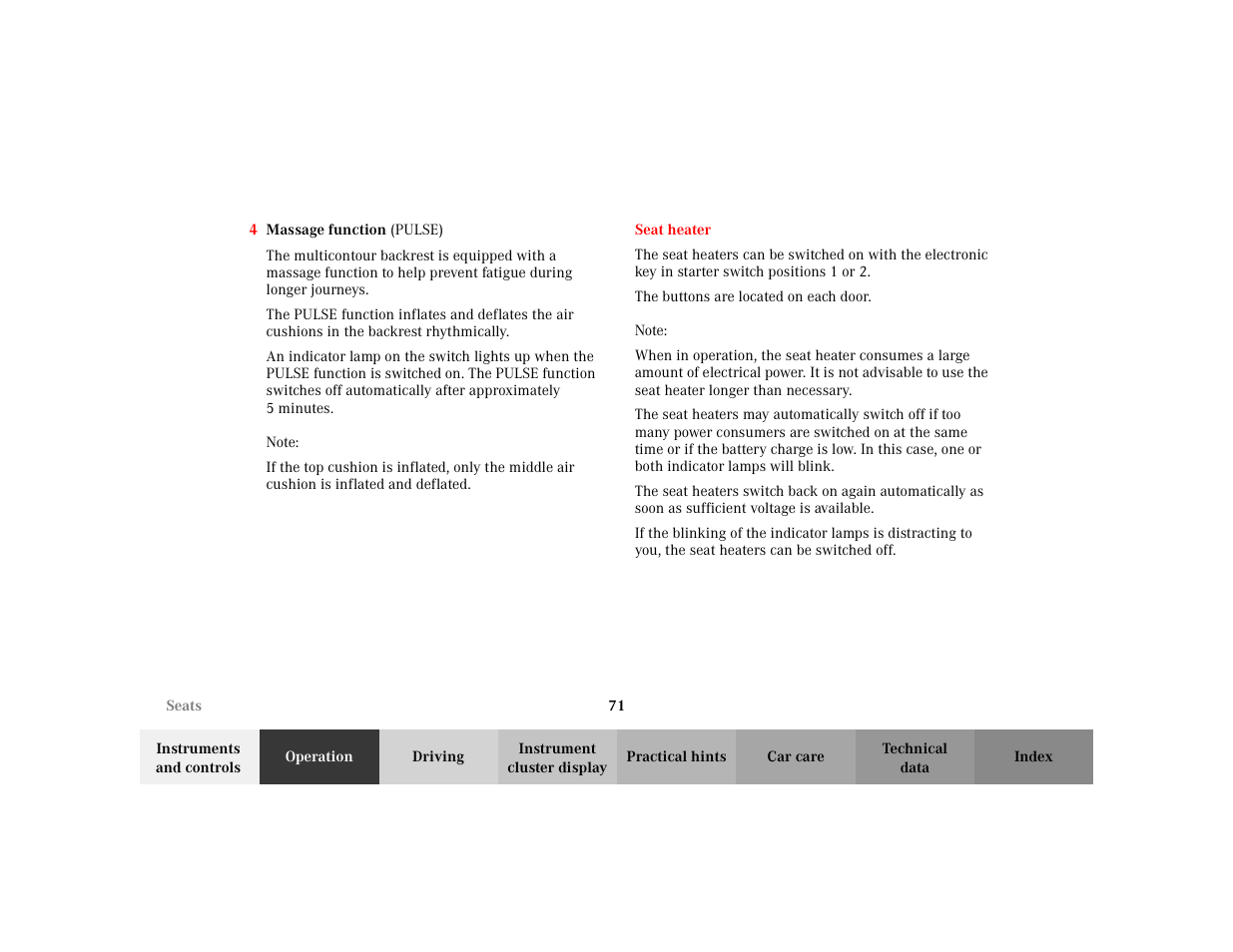 Mercedes-Benz 2002 S 500 User Manual | Page 74 / 430