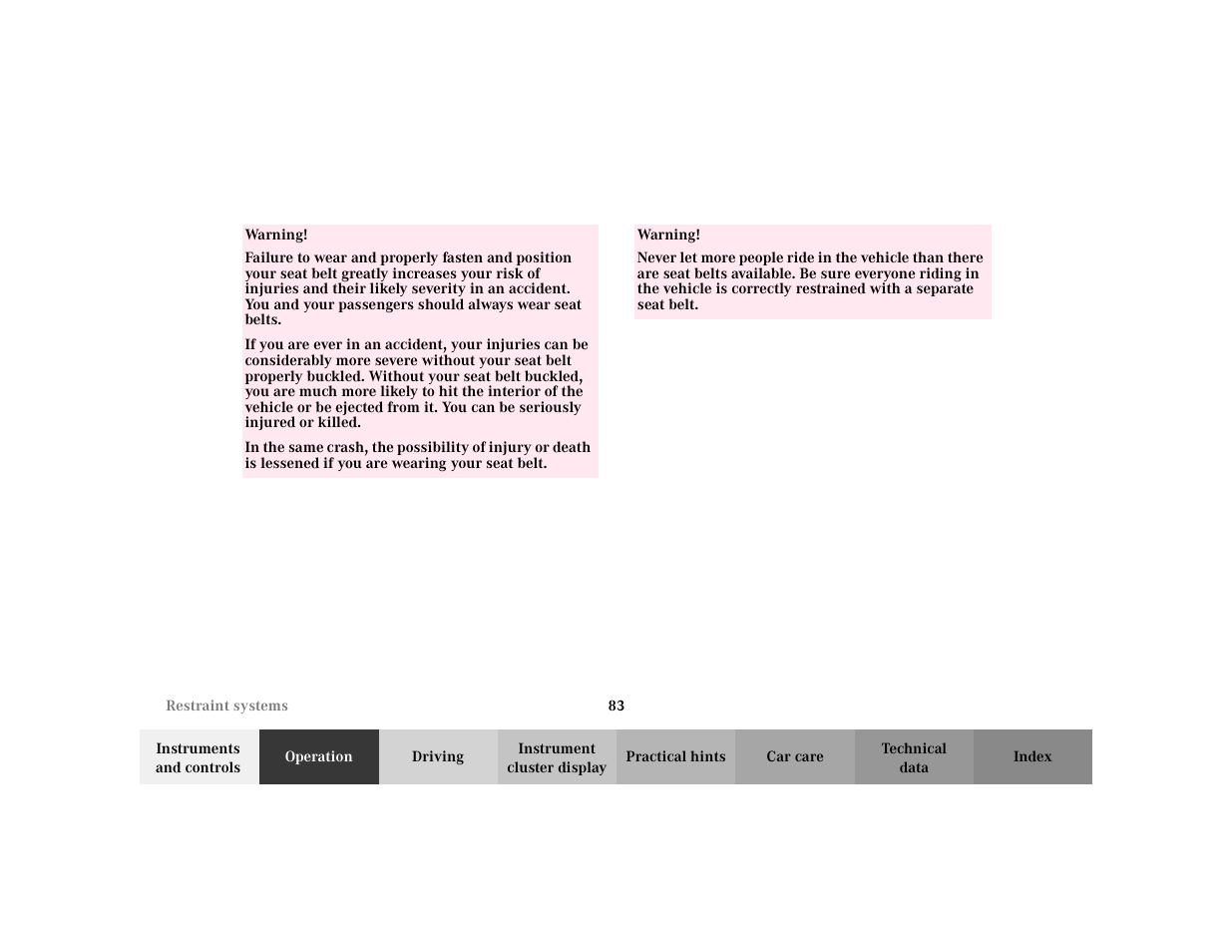 Mercedes-Benz 2002 S 500 User Manual | Page 86 / 430