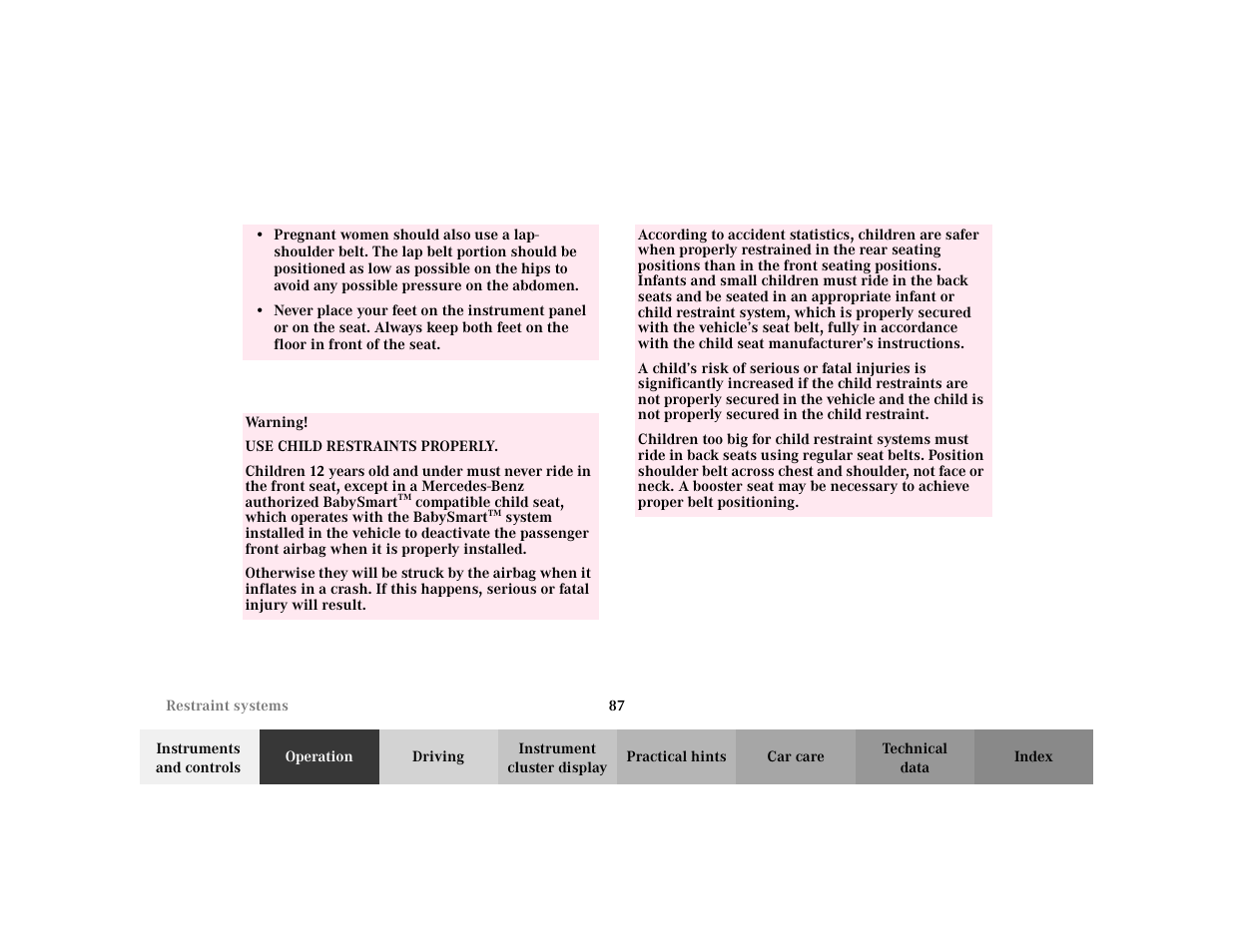 Mercedes-Benz 2002 S 500 User Manual | Page 90 / 430