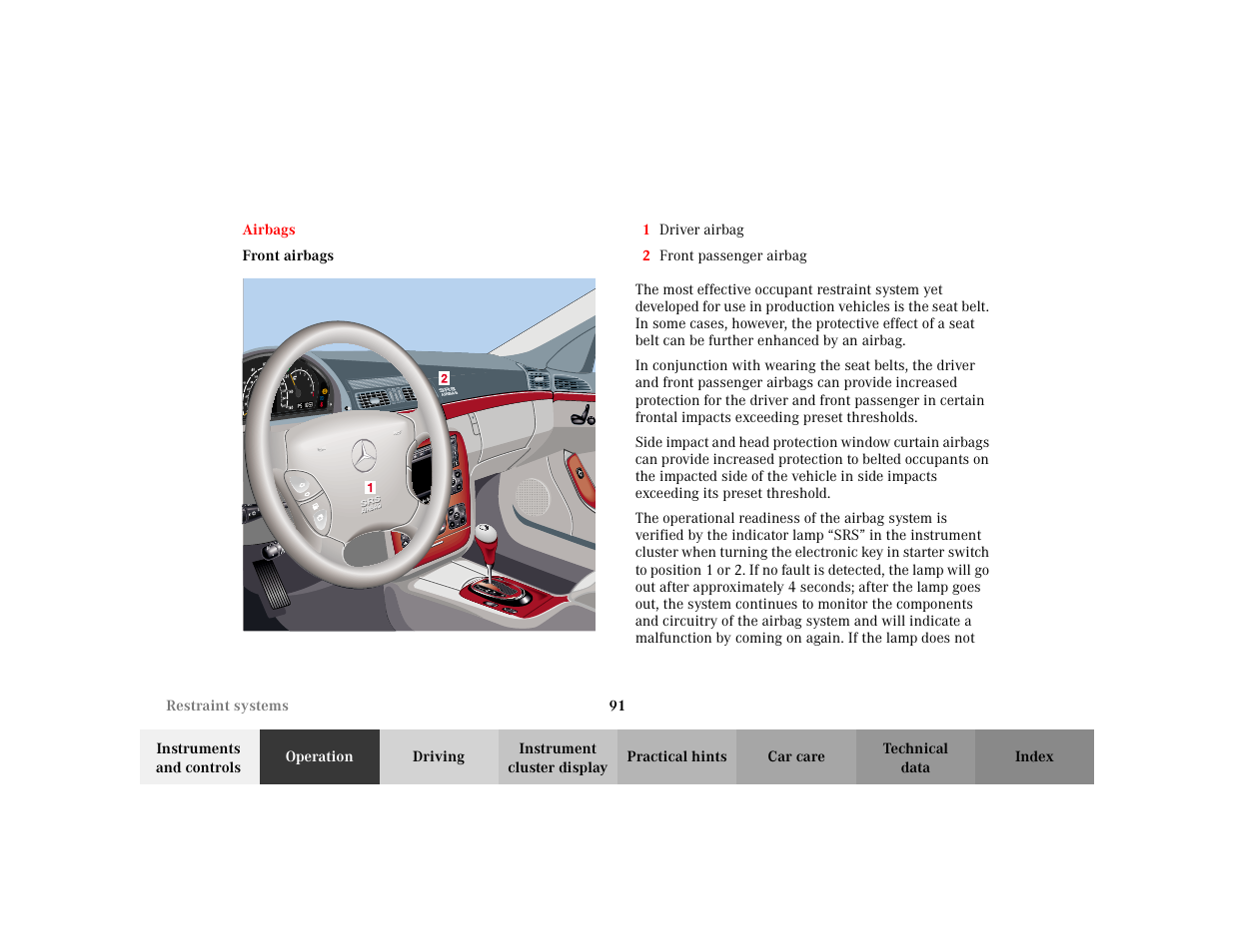 Mercedes-Benz 2002 S 500 User Manual | Page 94 / 430