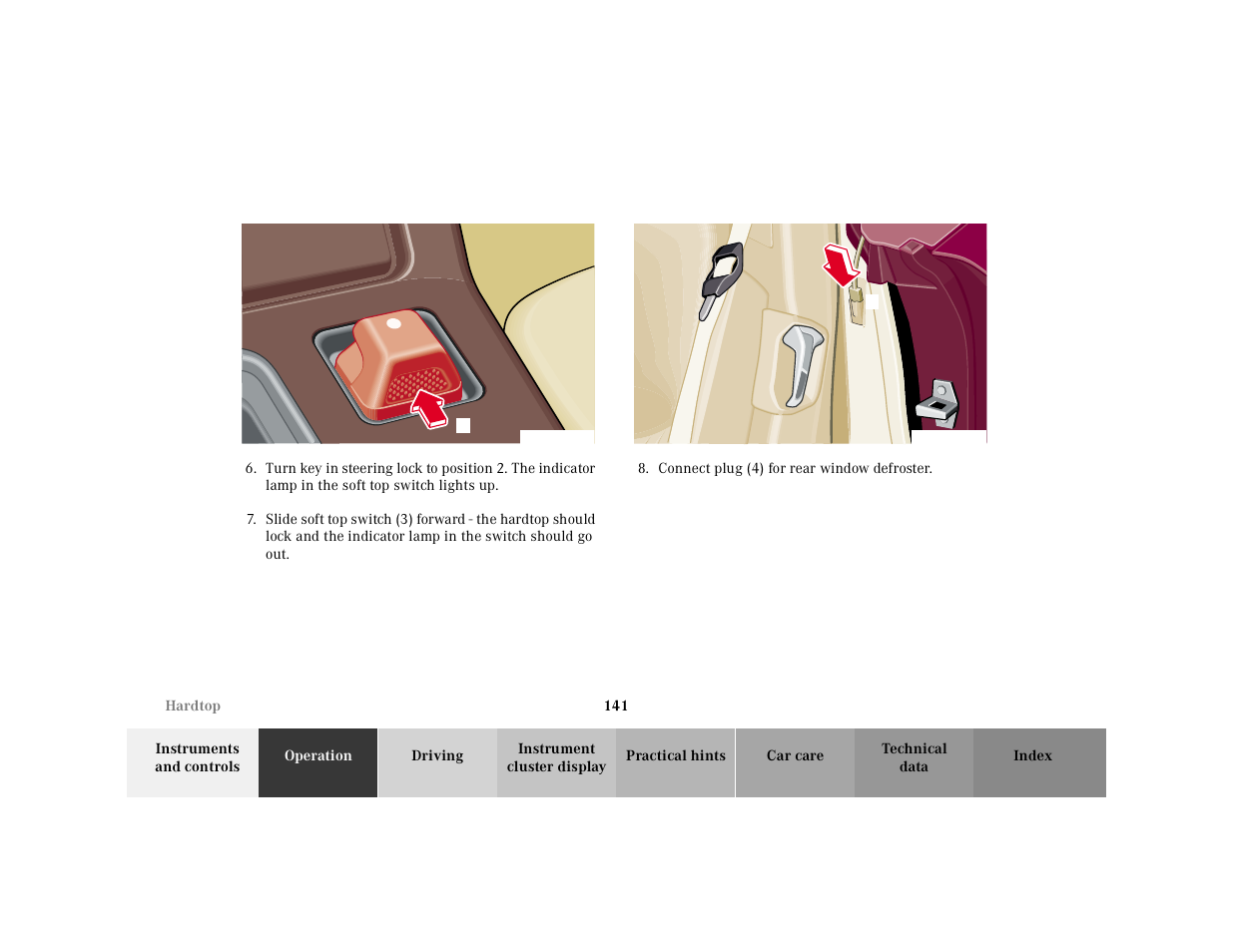 Graphic, Table, Table body | Table row | Mercedes-Benz 2000 SL-Class User Manual | Page 145 / 297