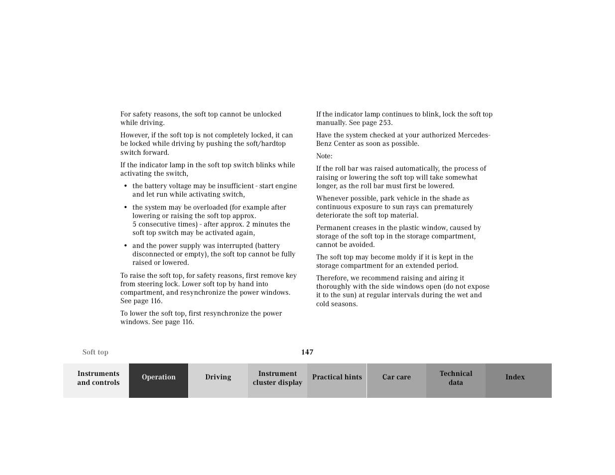 Note | Mercedes-Benz 2000 SL-Class User Manual | Page 151 / 297