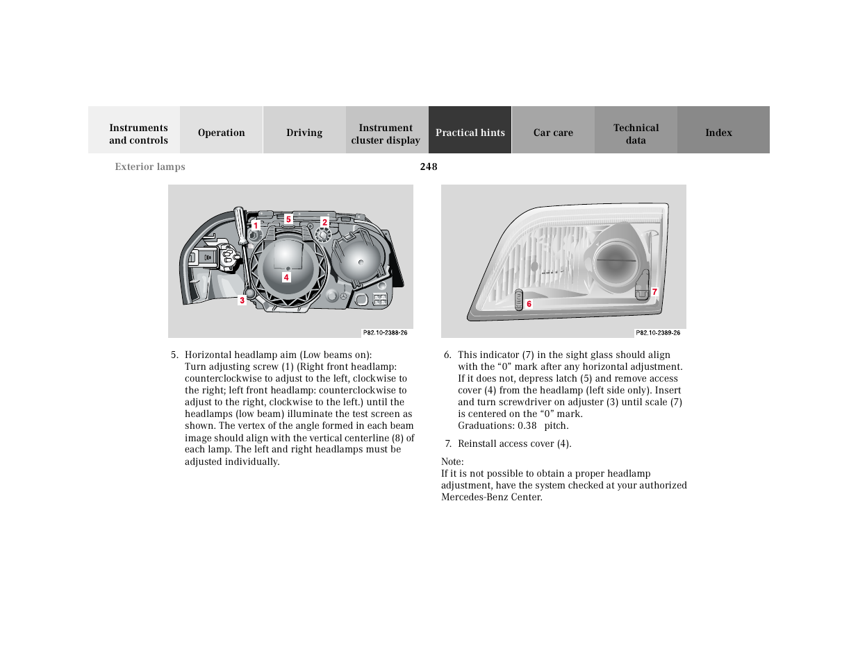 Graphic, Reinstall access cover (4) | Mercedes-Benz 2000 SL-Class User Manual | Page 252 / 297