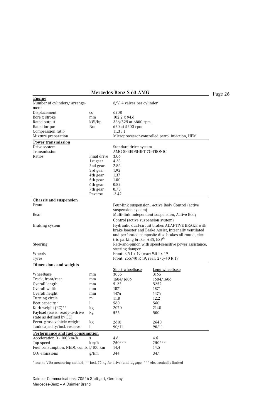 Mercedes-Benz S 65 AMG User Manual | Page 26 / 27