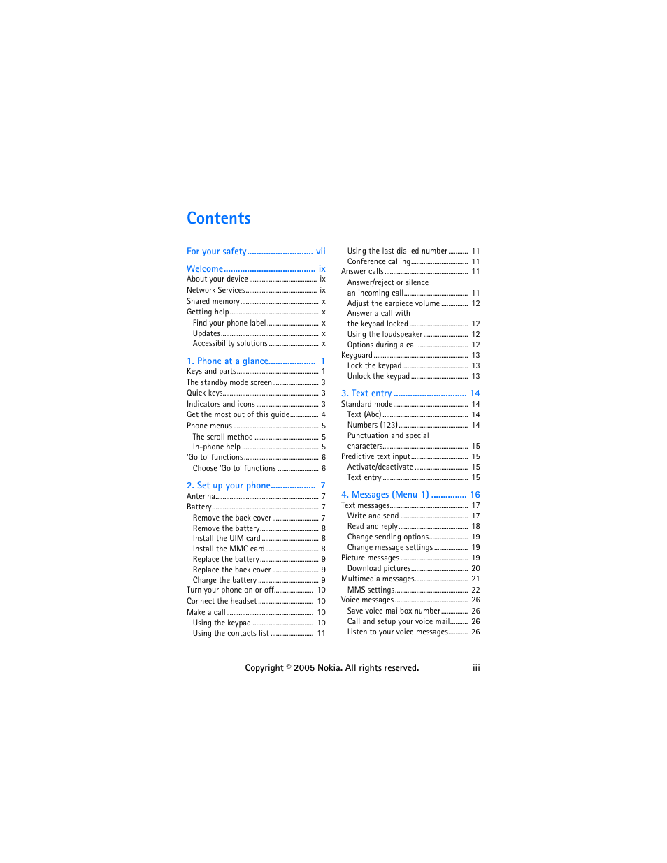 Nokia 6255 User Manual | Page 3 / 105