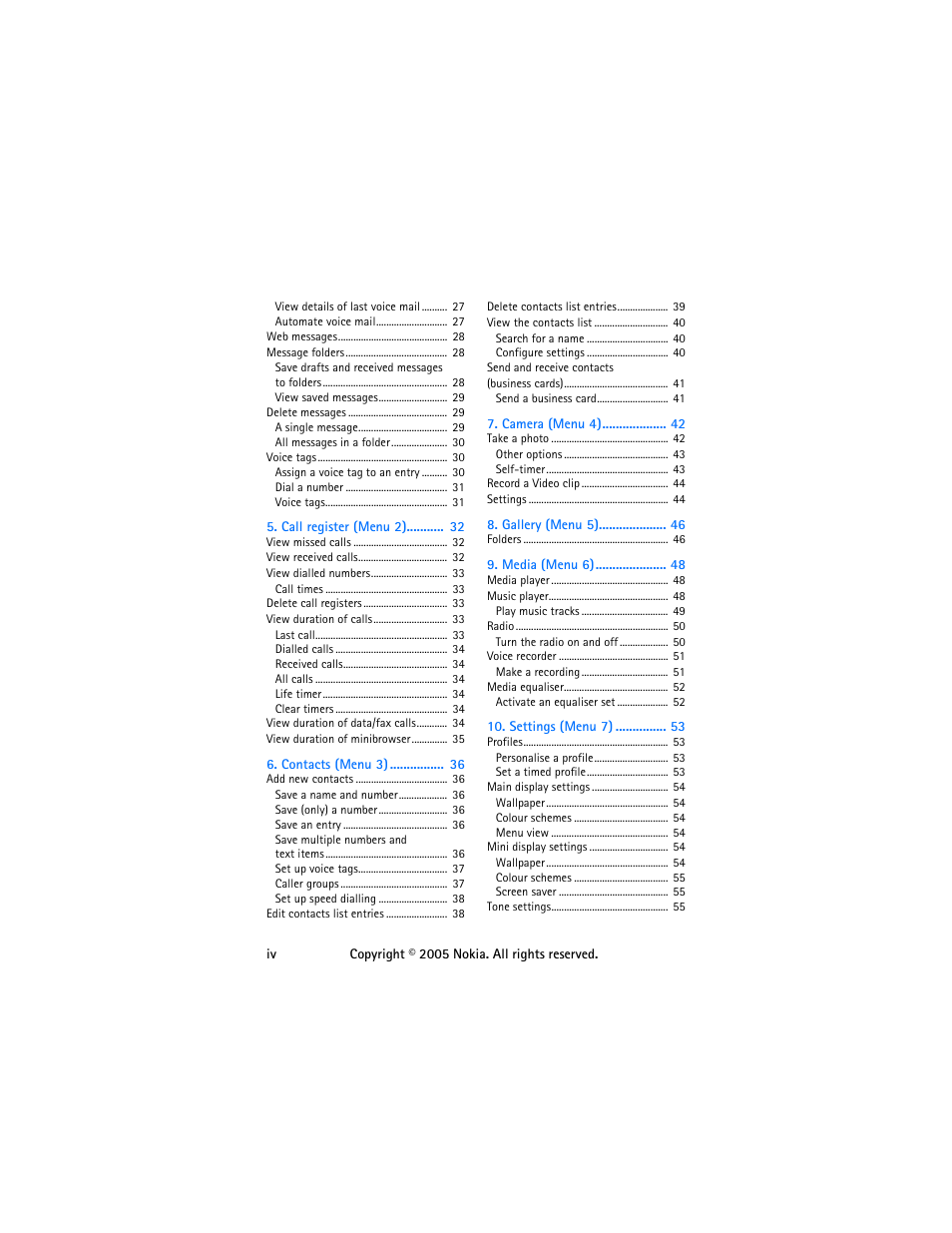 Nokia 6255 User Manual | Page 4 / 105