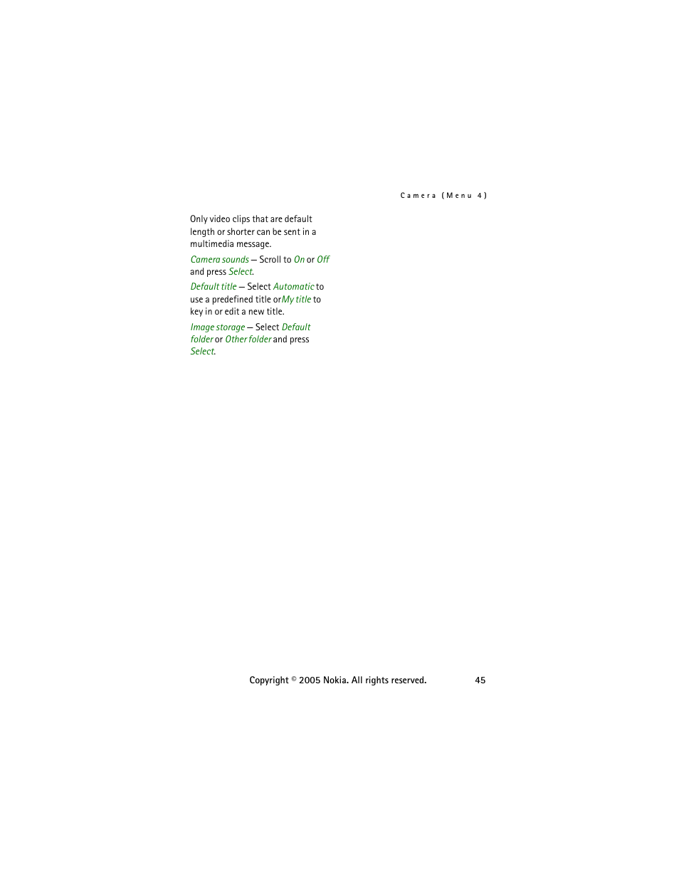 Nokia 6255 User Manual | Page 55 / 105