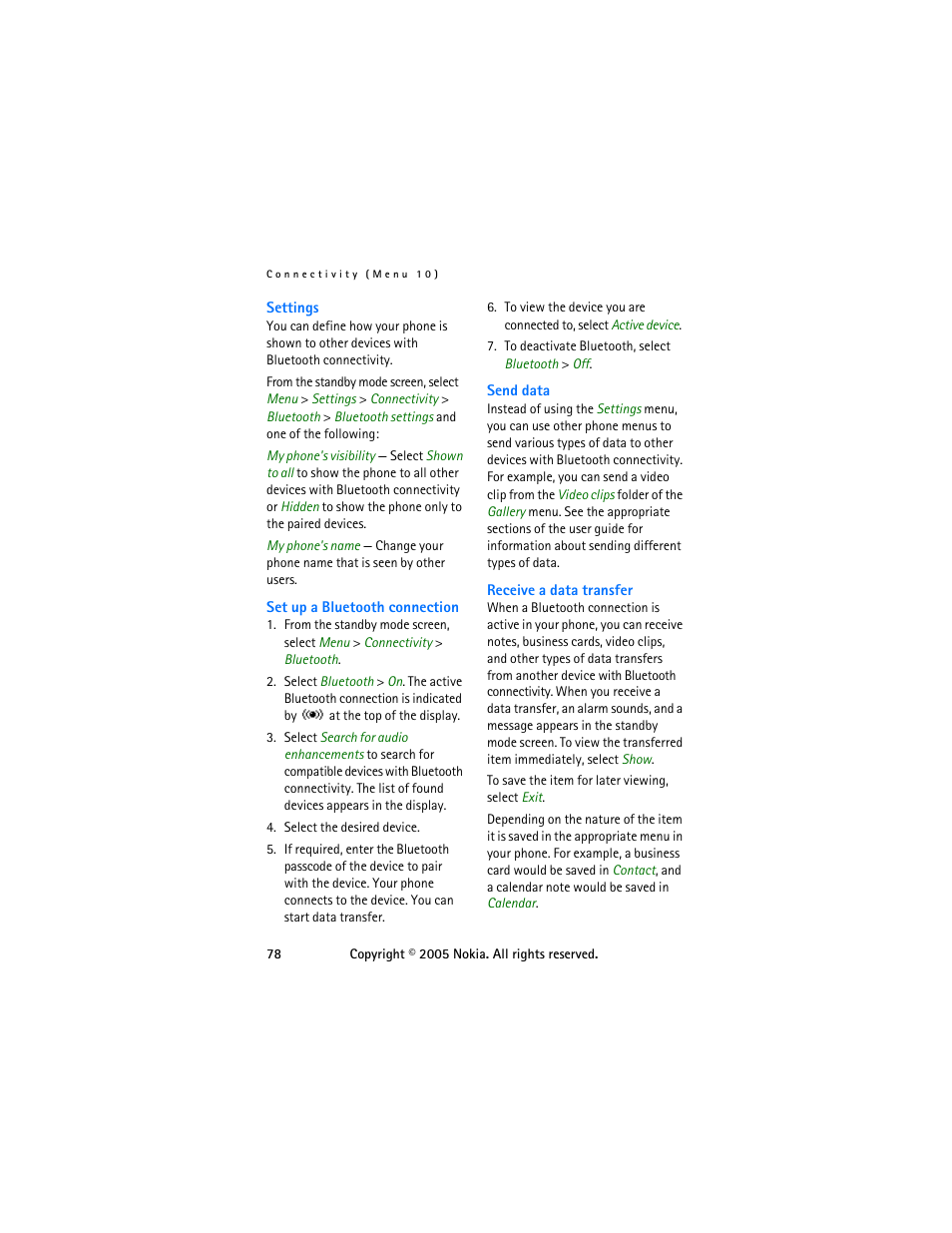 Nokia 6255 User Manual | Page 88 / 105