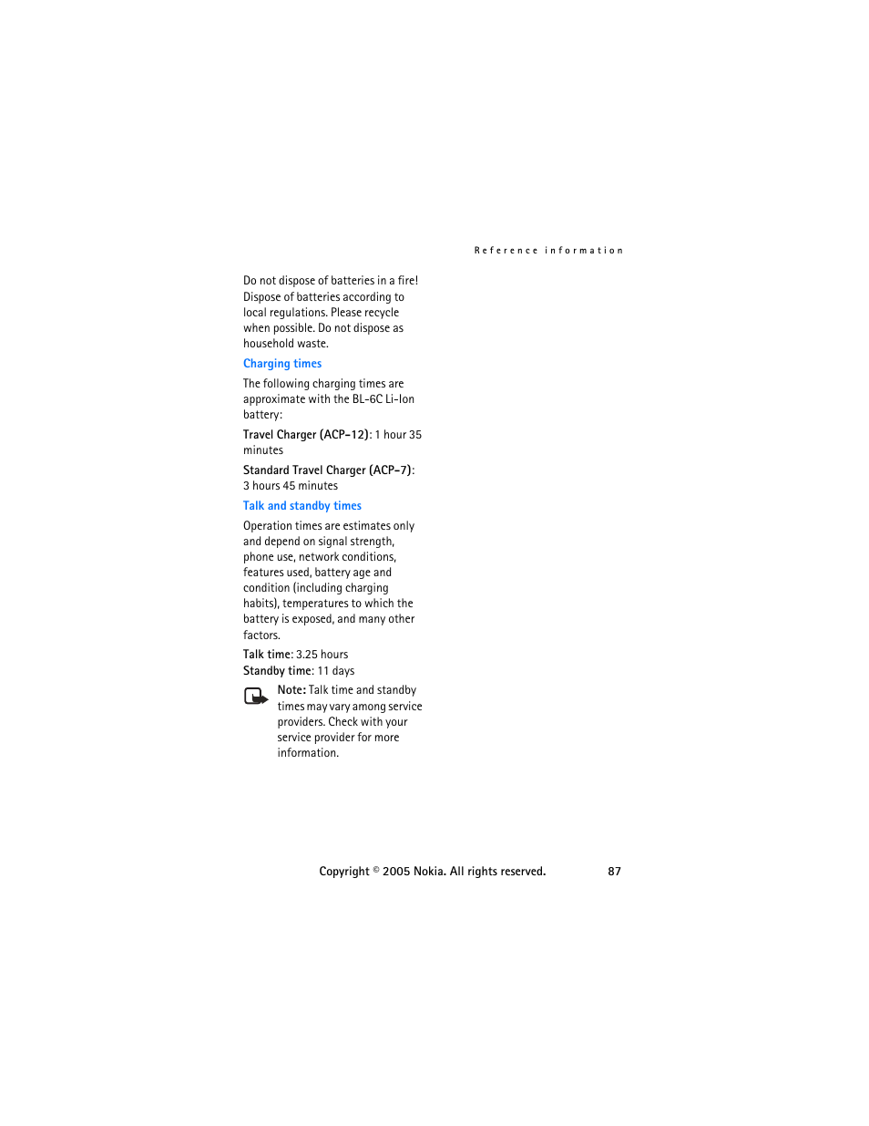Nokia 6255 User Manual | Page 97 / 105