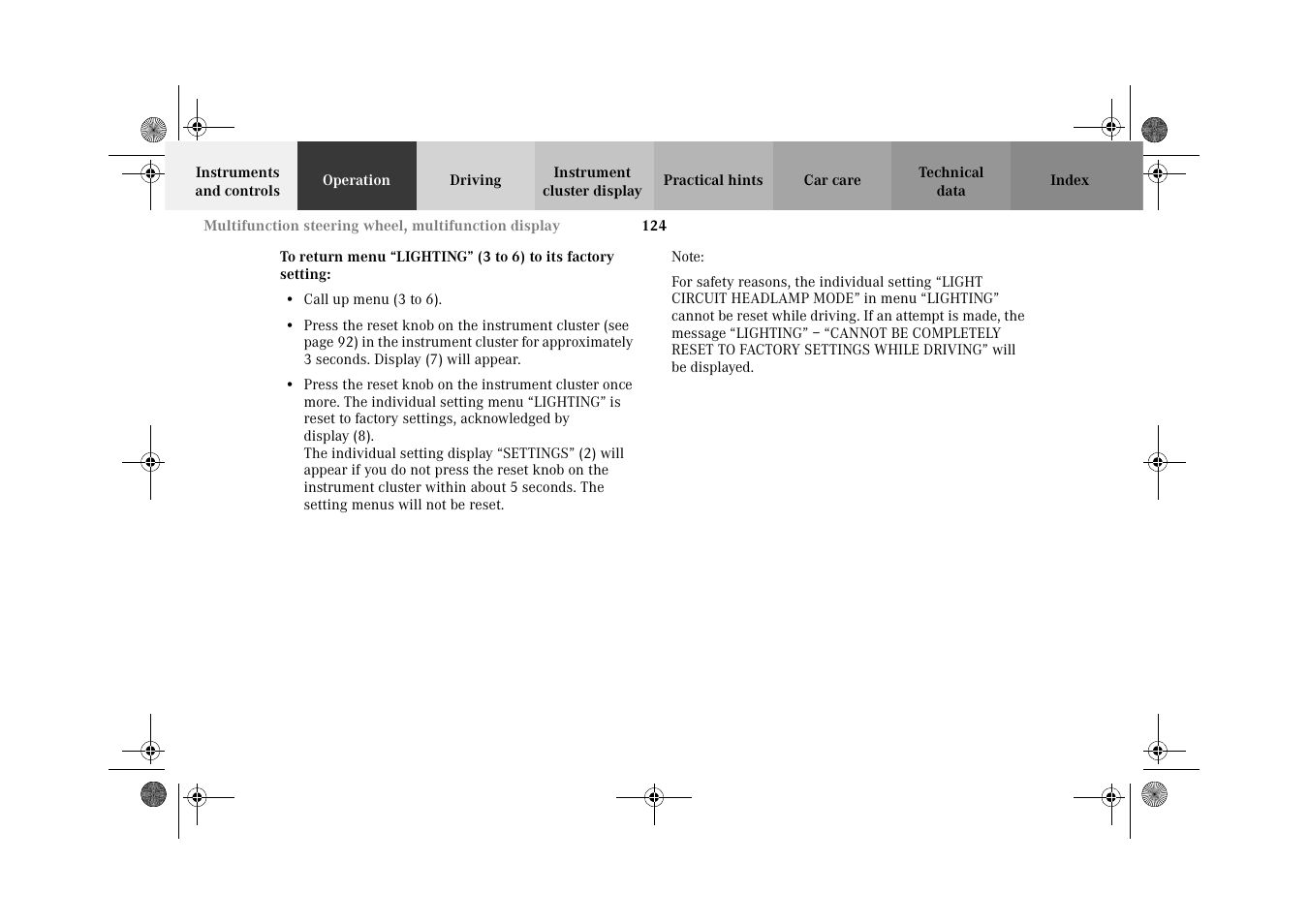Mercedes-Benz 2002 C 320 User Manual | Page 127 / 390