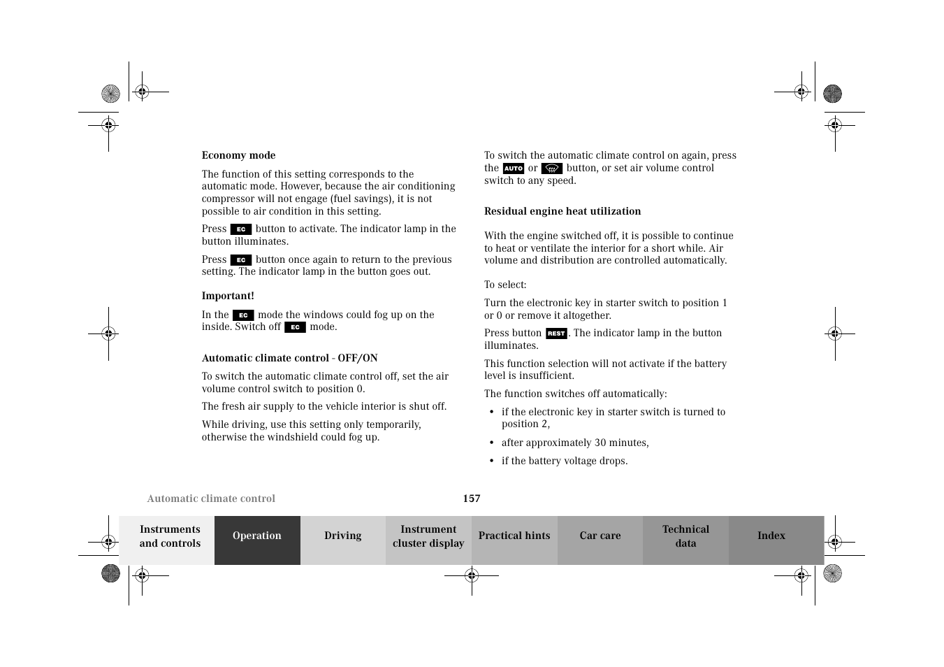 Mercedes-Benz 2002 C 320 User Manual | Page 160 / 390