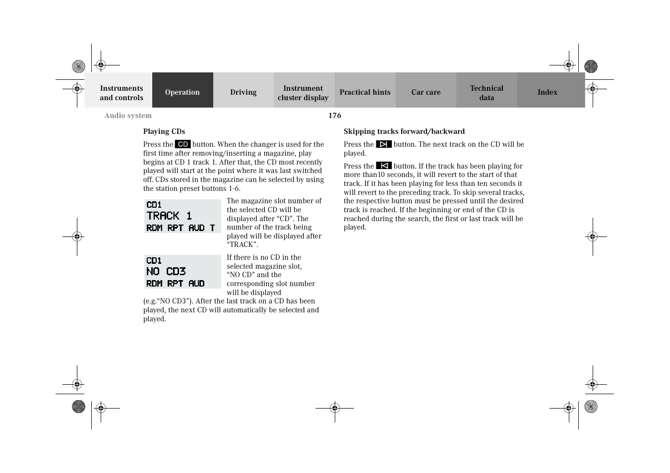 Mercedes-Benz 2002 C 320 User Manual | Page 179 / 390