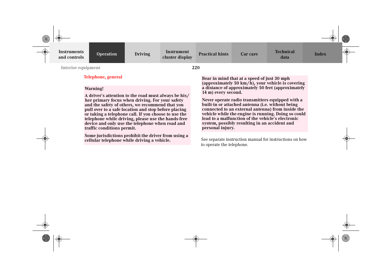 Mercedes-Benz 2002 C 320 User Manual | Page 223 / 390