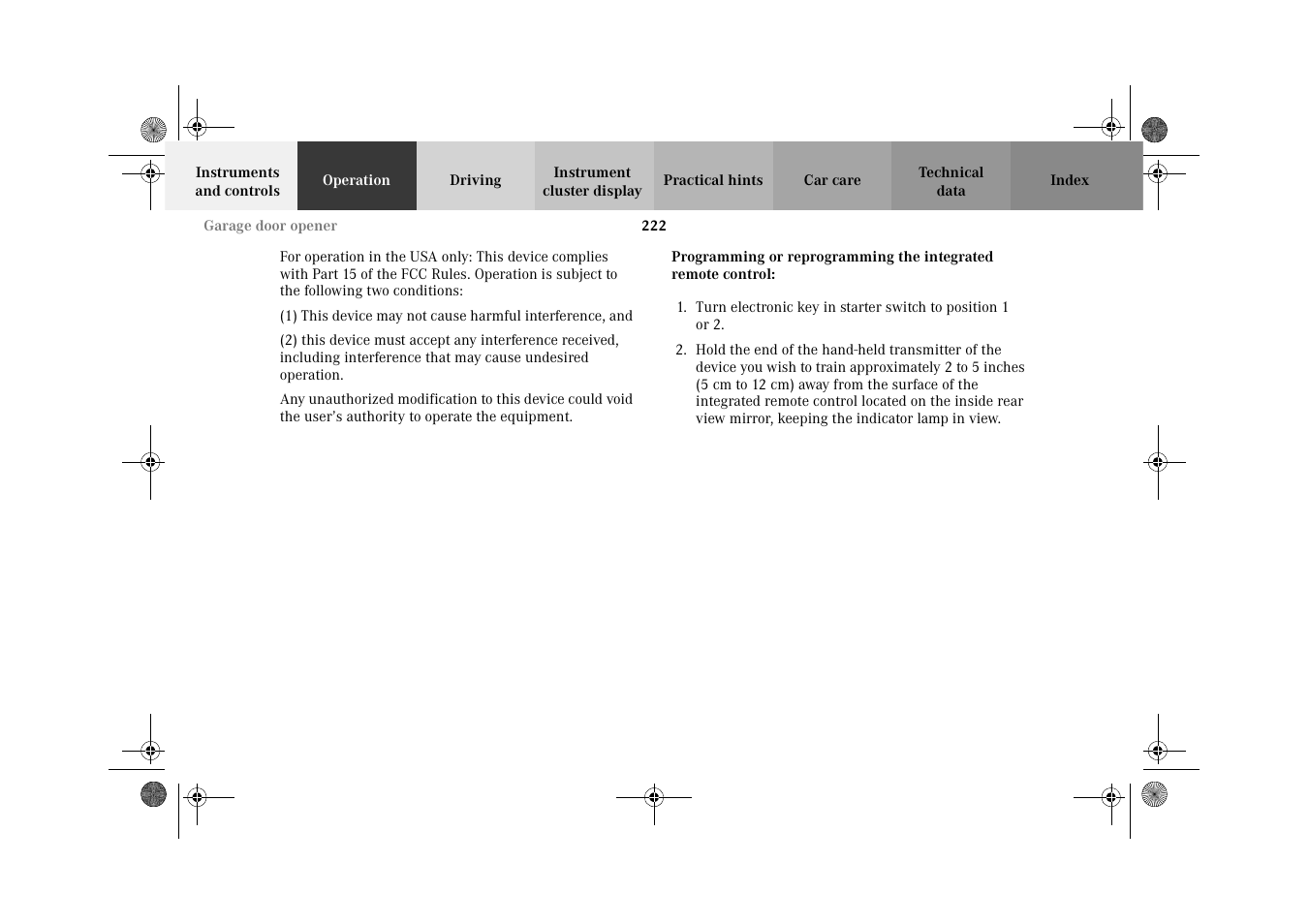 Mercedes-Benz 2002 C 320 User Manual | Page 225 / 390
