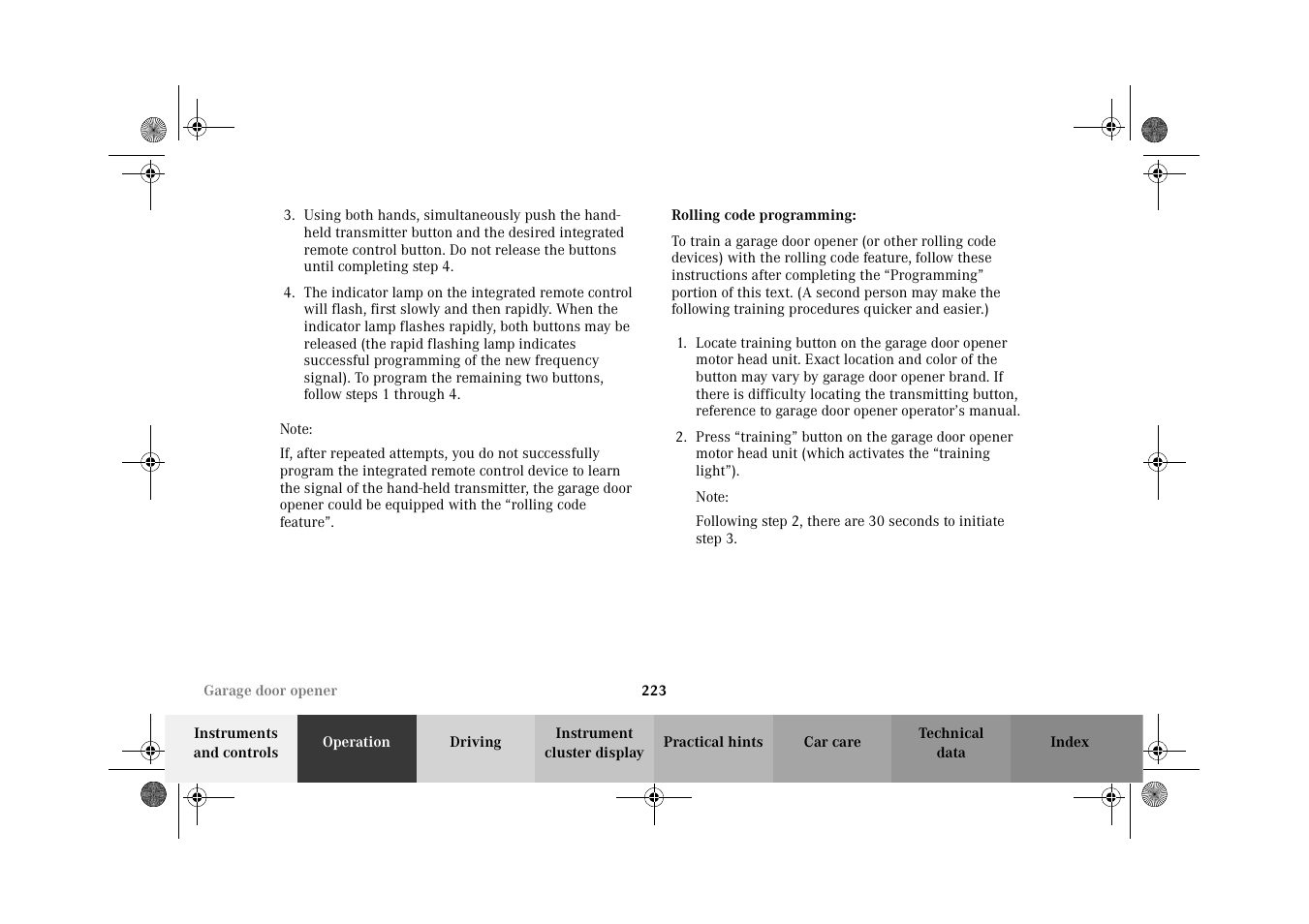 Mercedes-Benz 2002 C 320 User Manual | Page 226 / 390