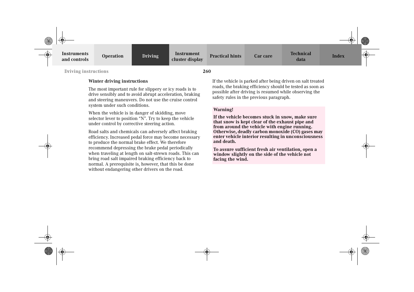 Mercedes-Benz 2002 C 320 User Manual | Page 263 / 390