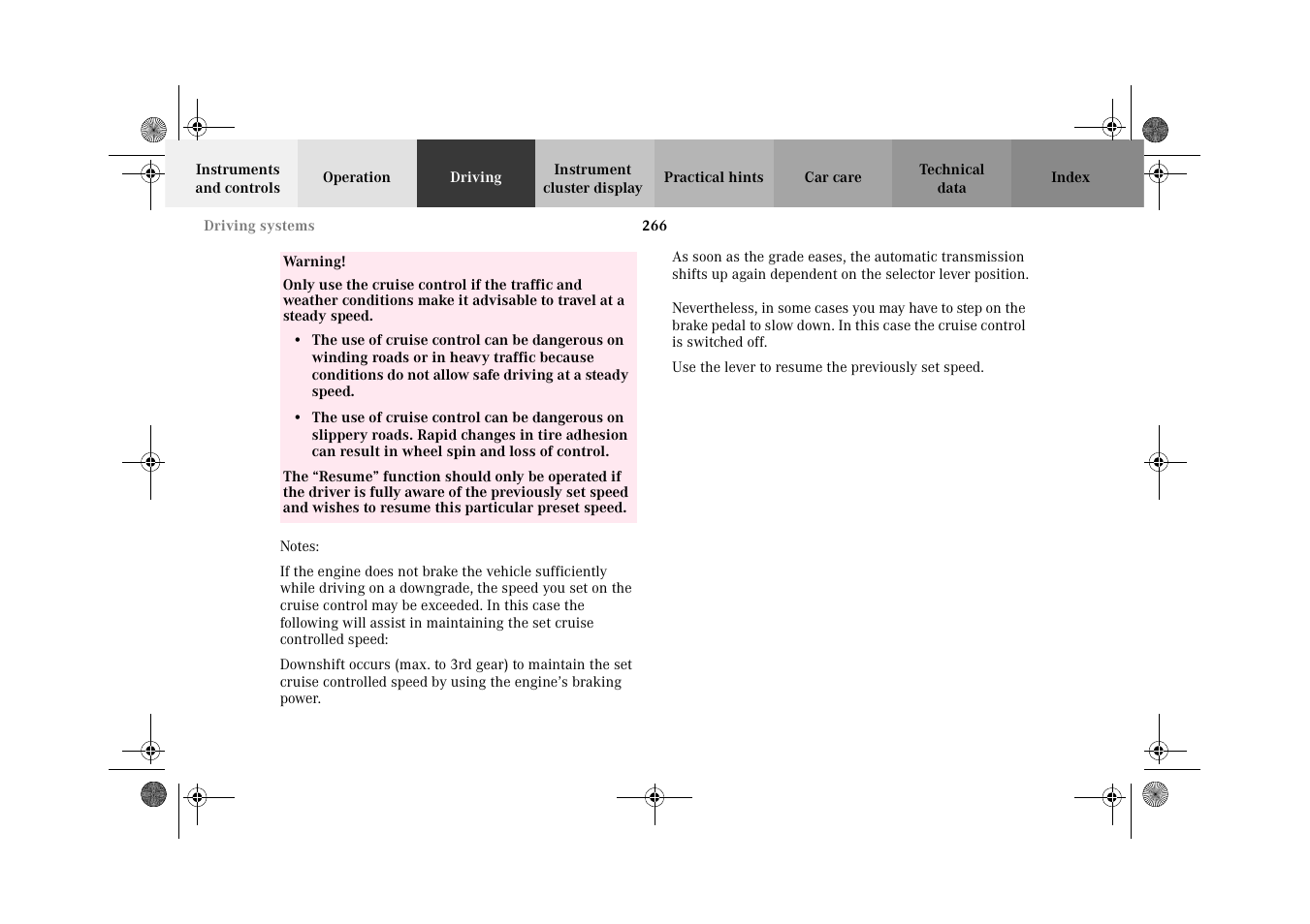 Mercedes-Benz 2002 C 320 User Manual | Page 269 / 390