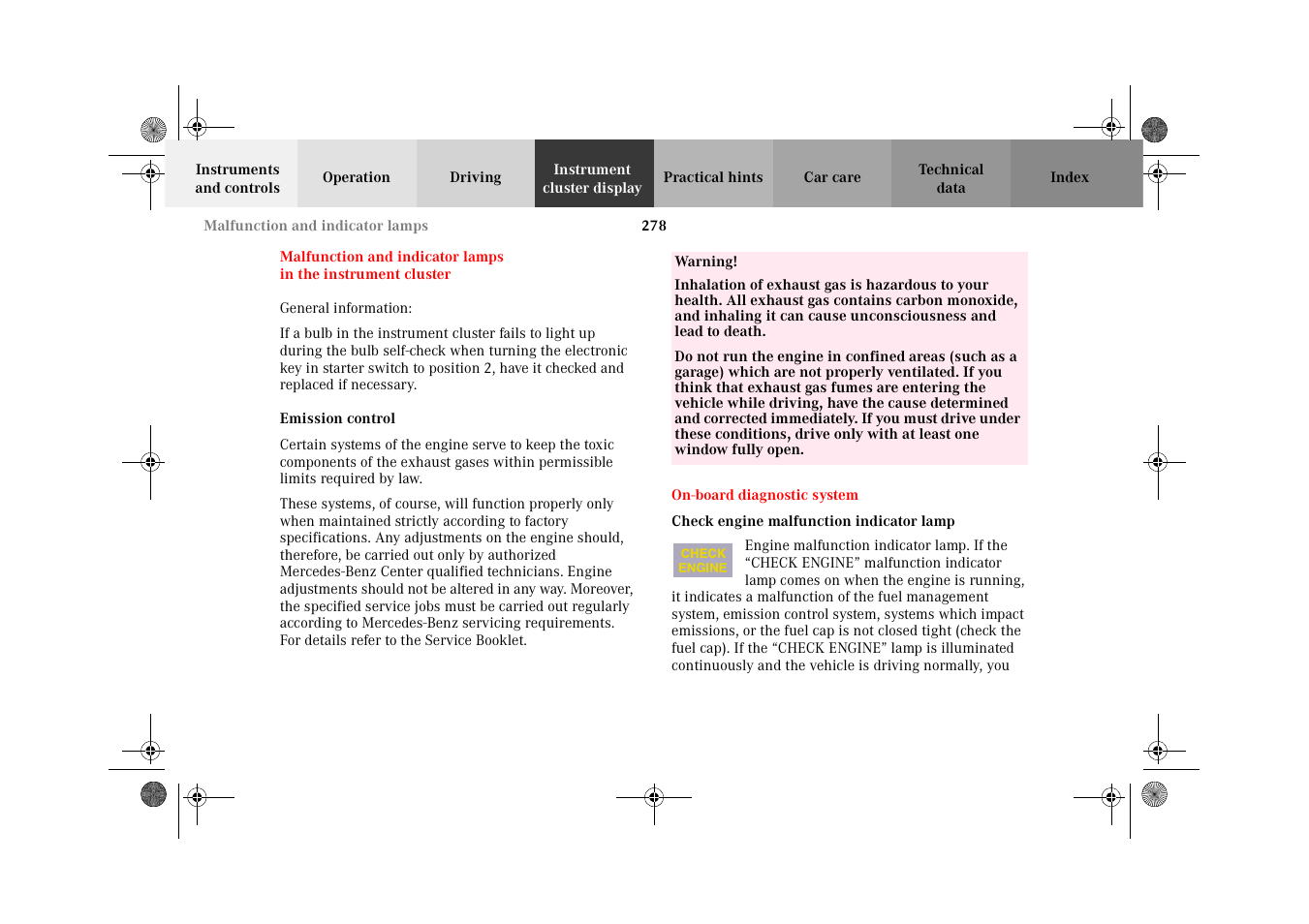 Mercedes-Benz 2002 C 320 User Manual | Page 281 / 390