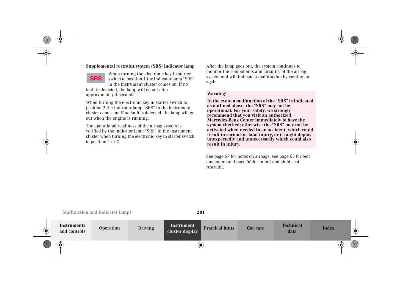 Mercedes-Benz 2002 C 320 User Manual | Page 284 / 390