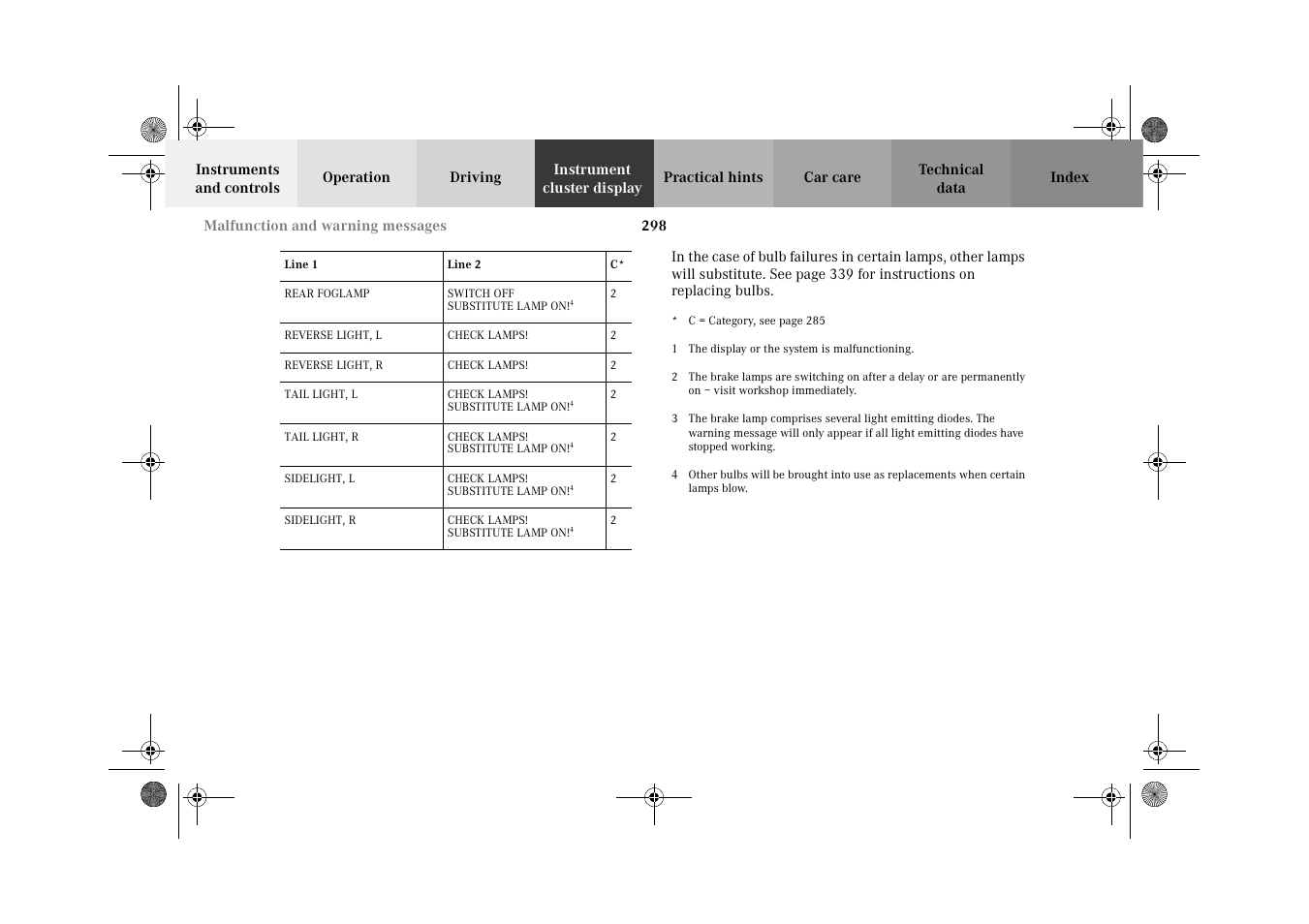 Mercedes-Benz 2002 C 320 User Manual | Page 301 / 390