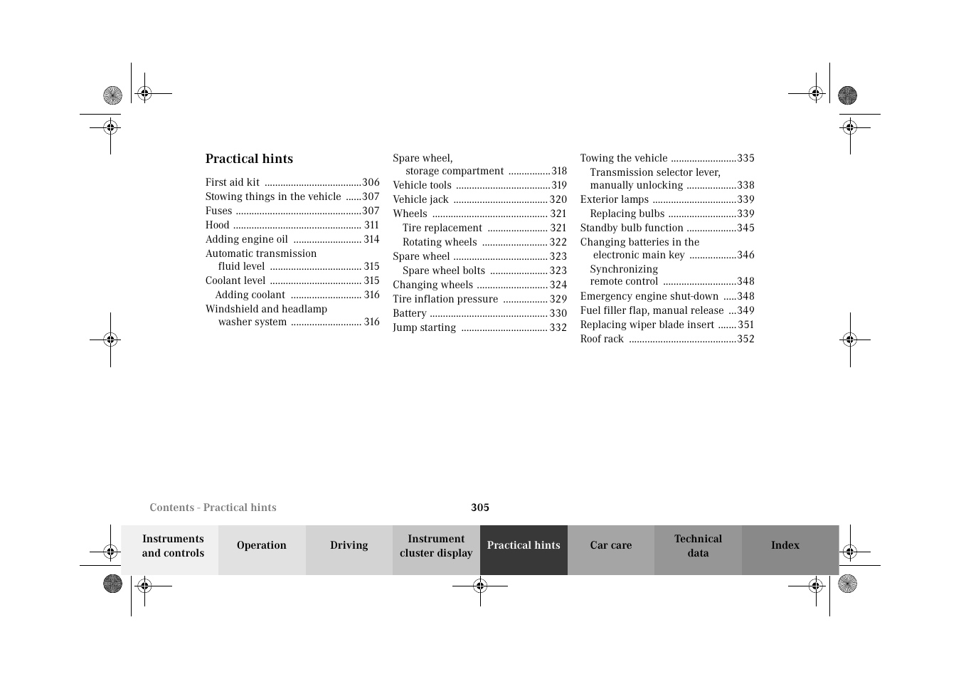 Mercedes-Benz 2002 C 320 User Manual | Page 308 / 390