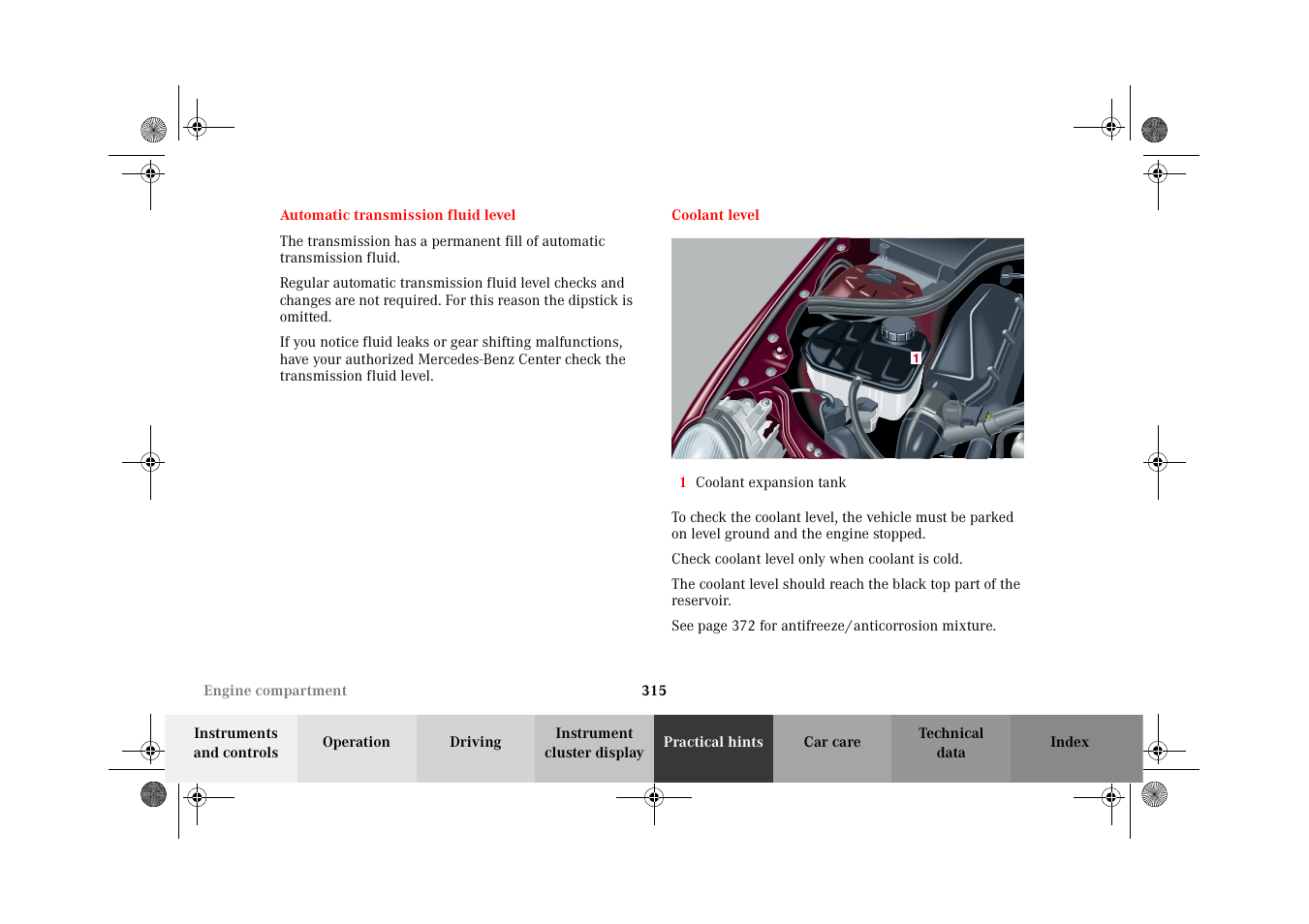 Mercedes-Benz 2002 C 320 User Manual | Page 318 / 390